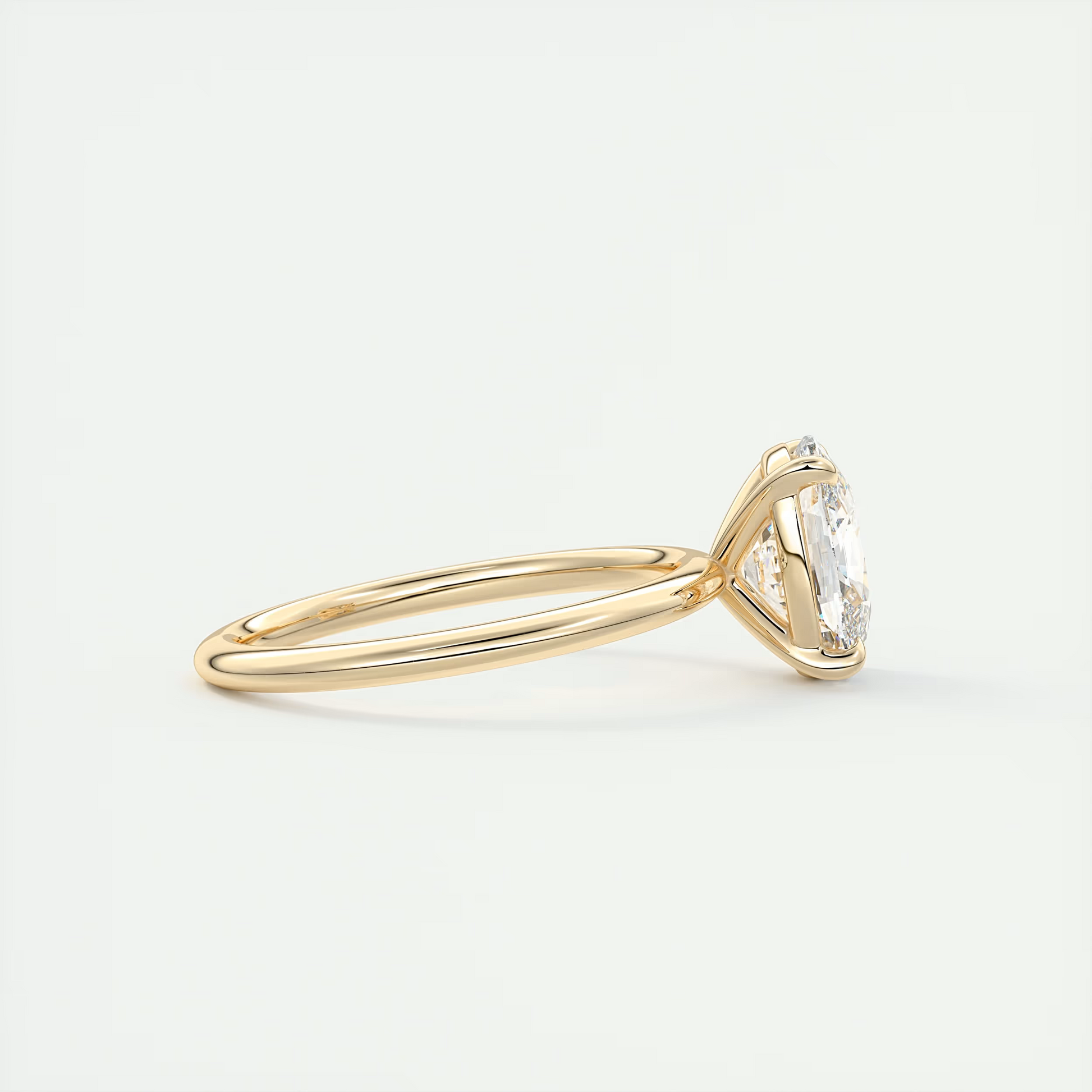 2 Carat Cushion Flush Stacking Solitaire