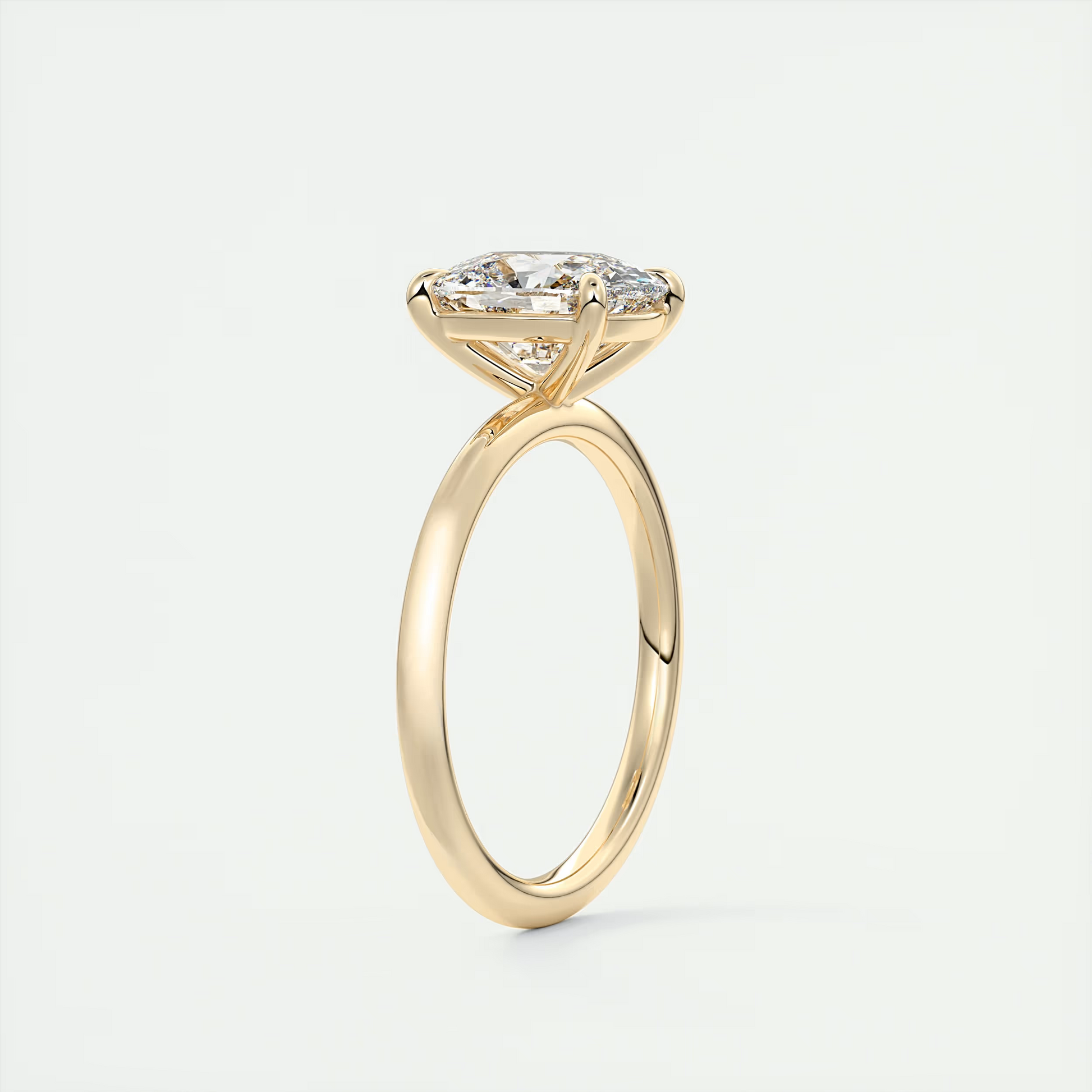 2 Carat Cushion Flush Stacking Solitaire