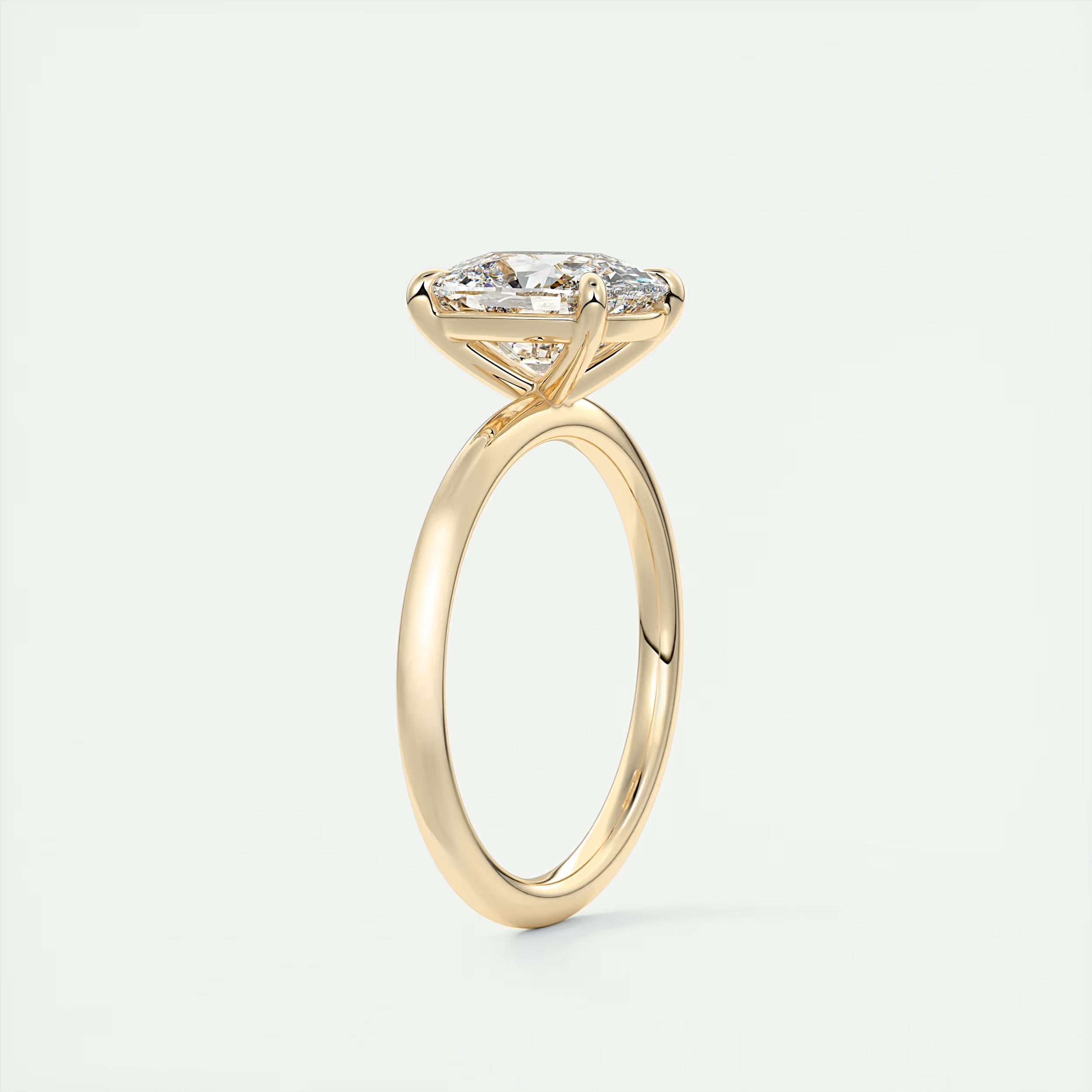 2 Carat Cushion Flush Stacking Solitaire
