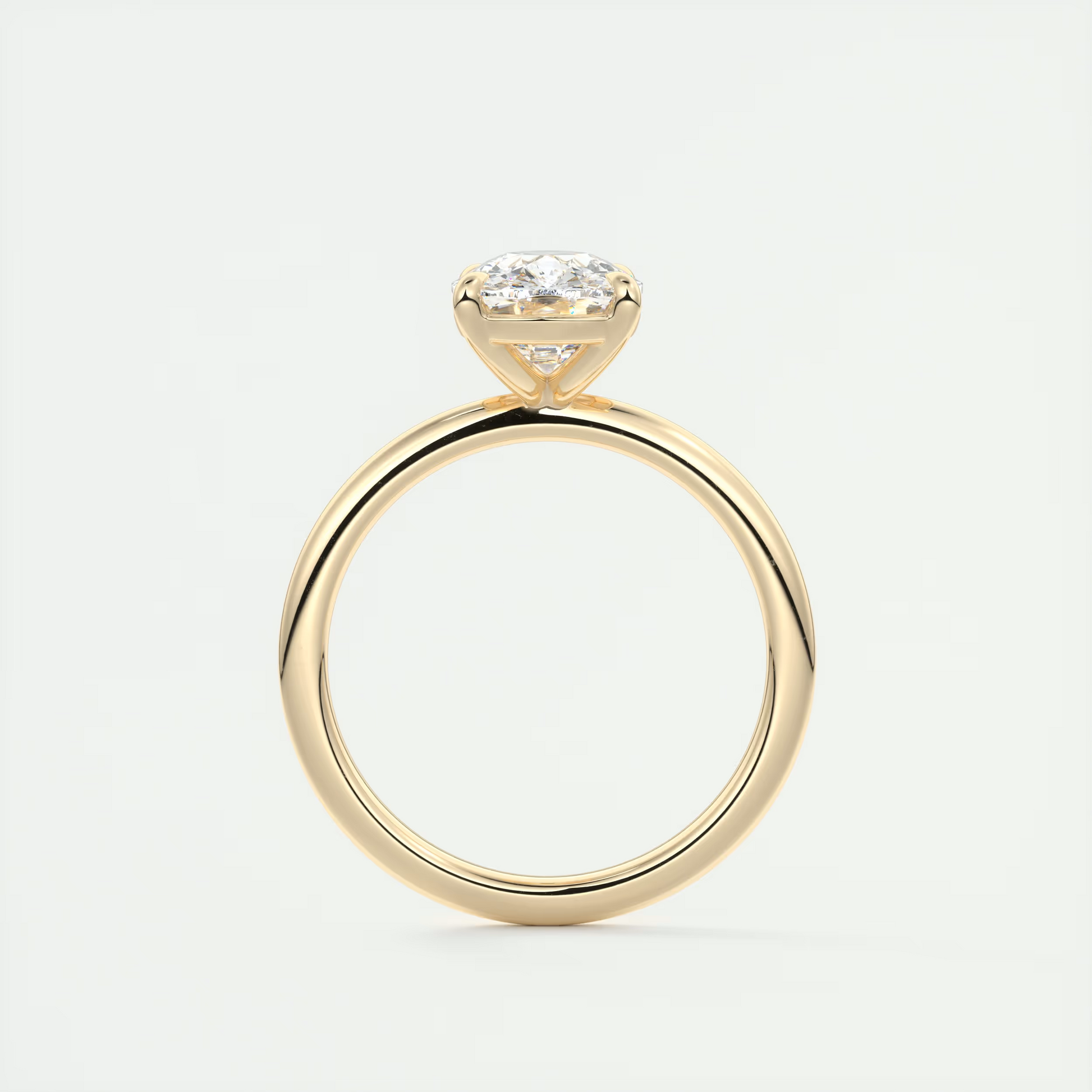 2 Carat Cushion Flush Stacking Solitaire