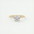 2 Carat Cushion Hidden Halo Pavé Engagement Ring