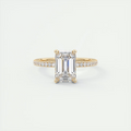 Refined 2 Carat Emerald Hidden Halo Pavé Setting