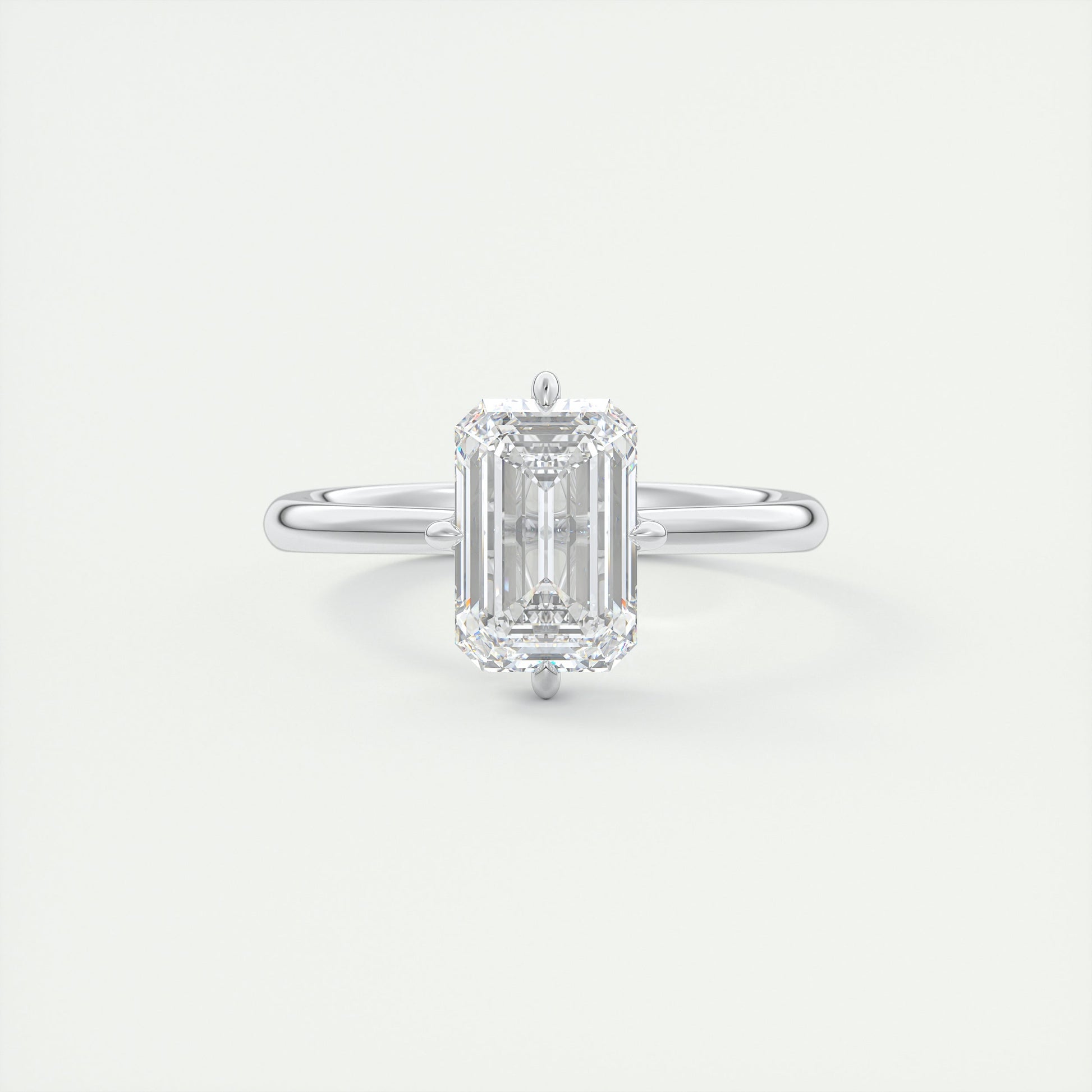 2 Carat Compass Point Emerald Solitaire
