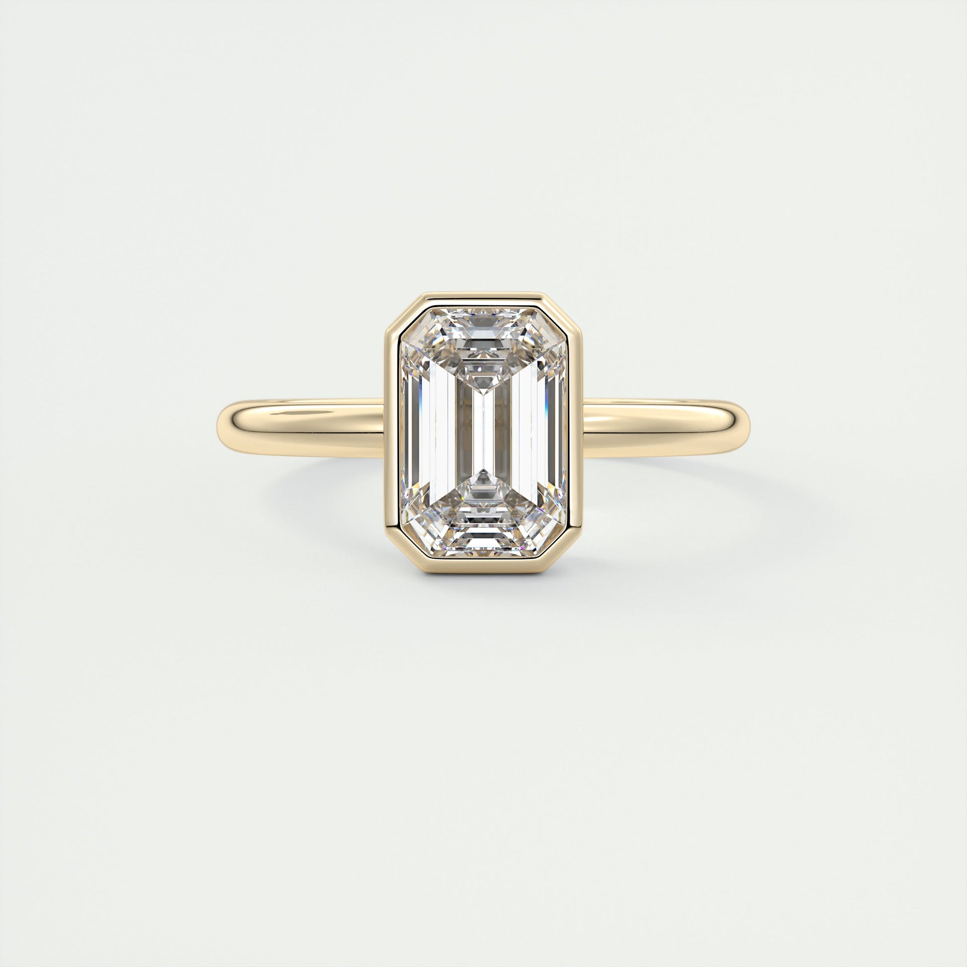 2 ct Emerald Lowrider Bezel Set Solitaire