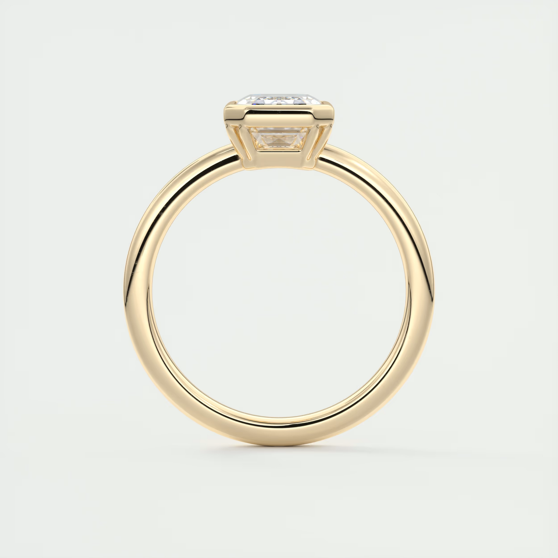 2 ct Emerald Lowrider Bezel Set Solitaire