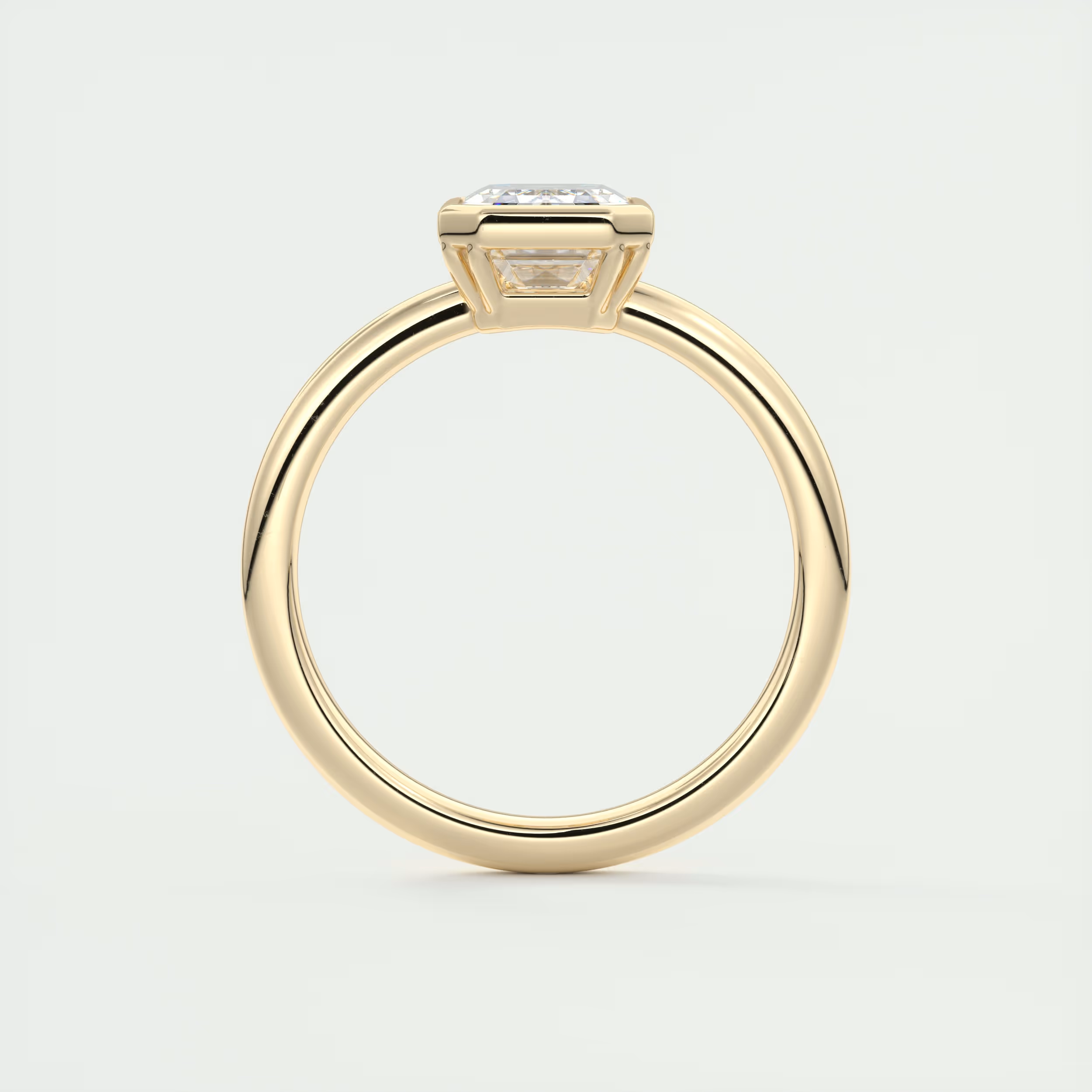 2 ct Emerald Lowrider Bezel Set Solitaire