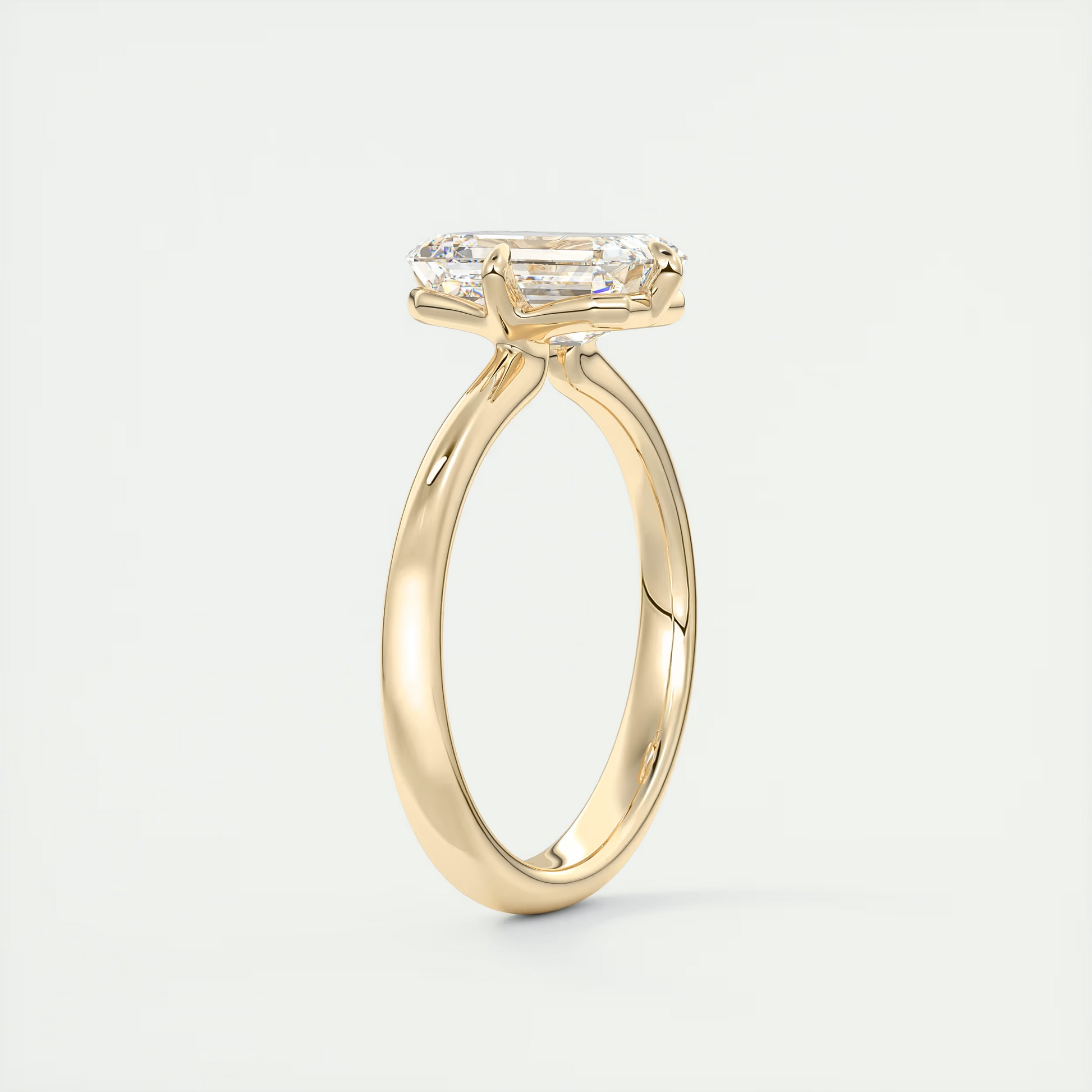 2 Carat Compass Point Emerald Solitaire