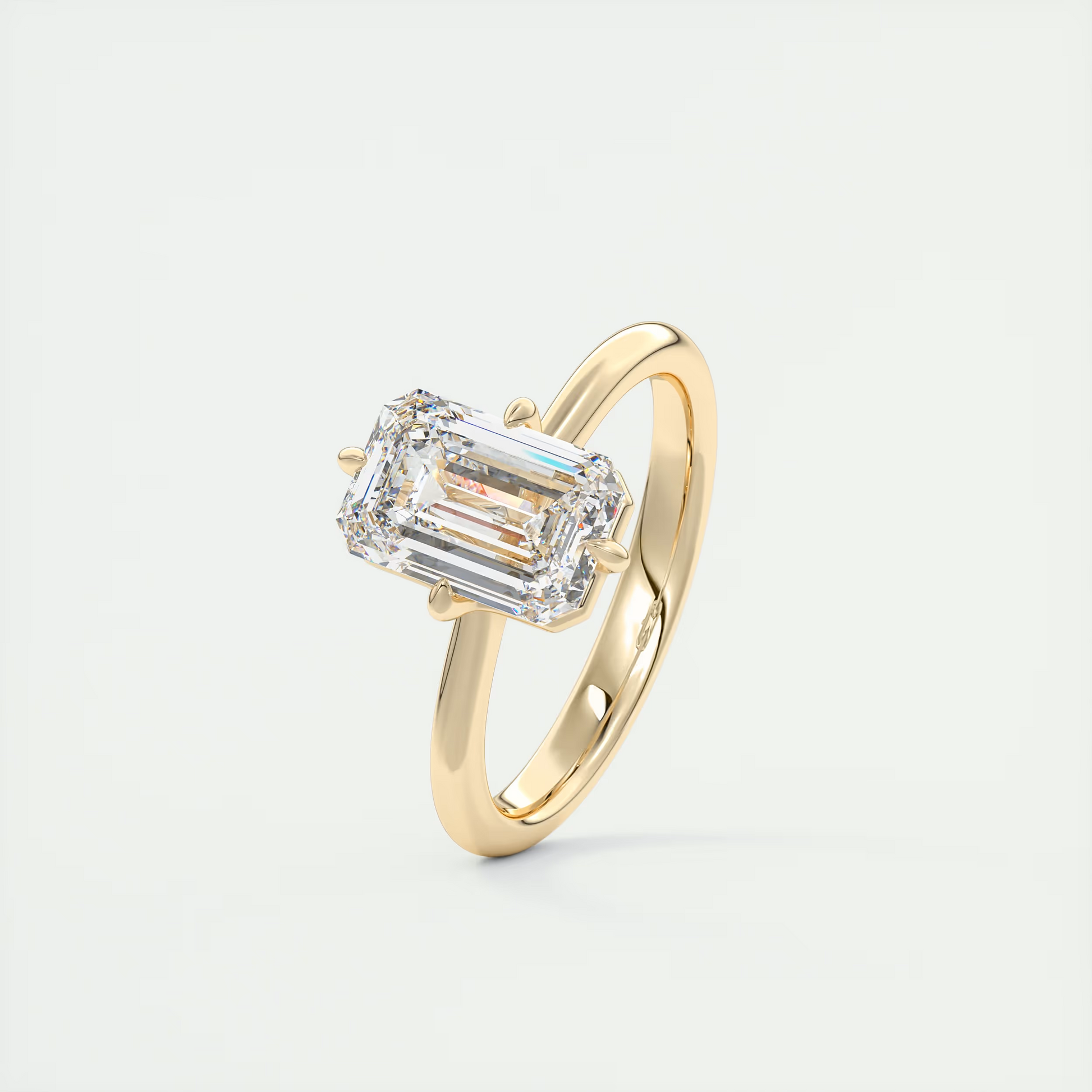 2 Carat Compass Point Emerald Solitaire