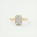 2 Carat Flush Stacking Emerald Bezel Solitaire