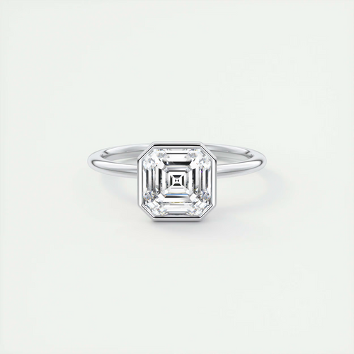 2 Carat Asscher Solitaire Bezel Set