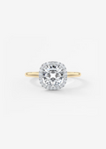 Clean Lines 2 Carat Cushion Center with French Set Halo