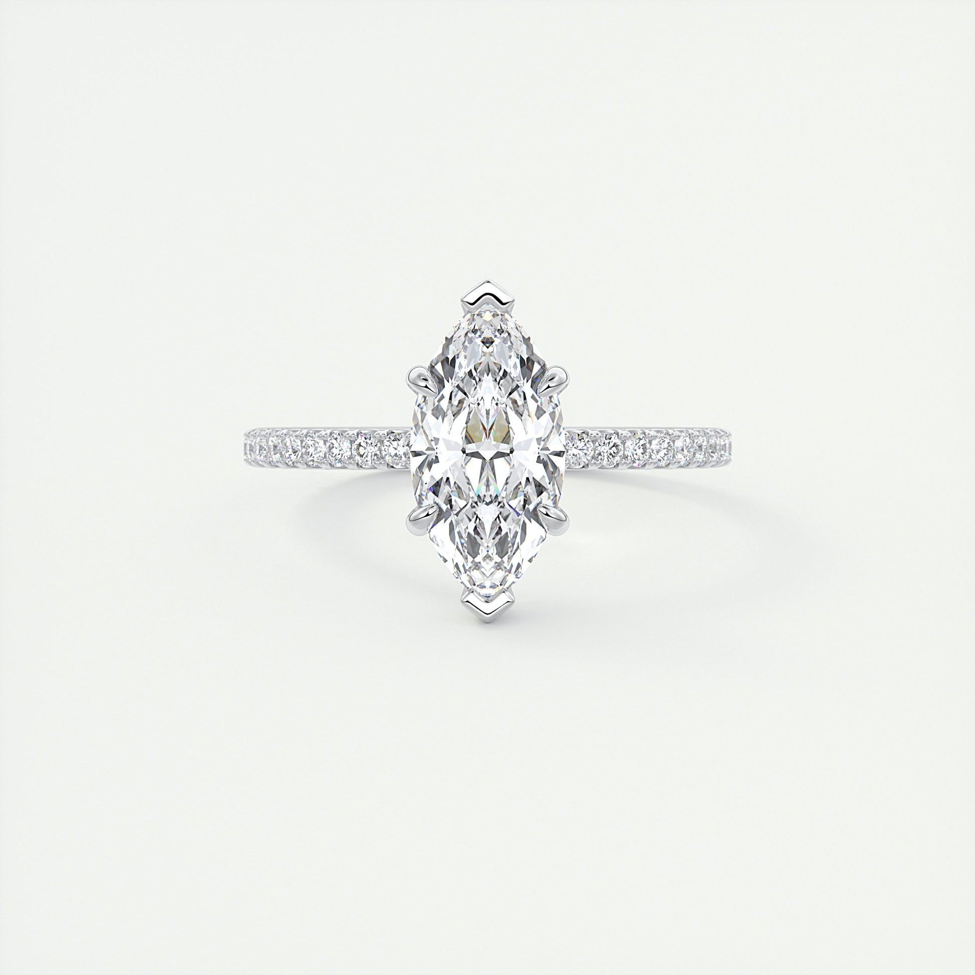 Deluxe 2 Carat Marquise Deluxe Hidden Halo Pavé Setting