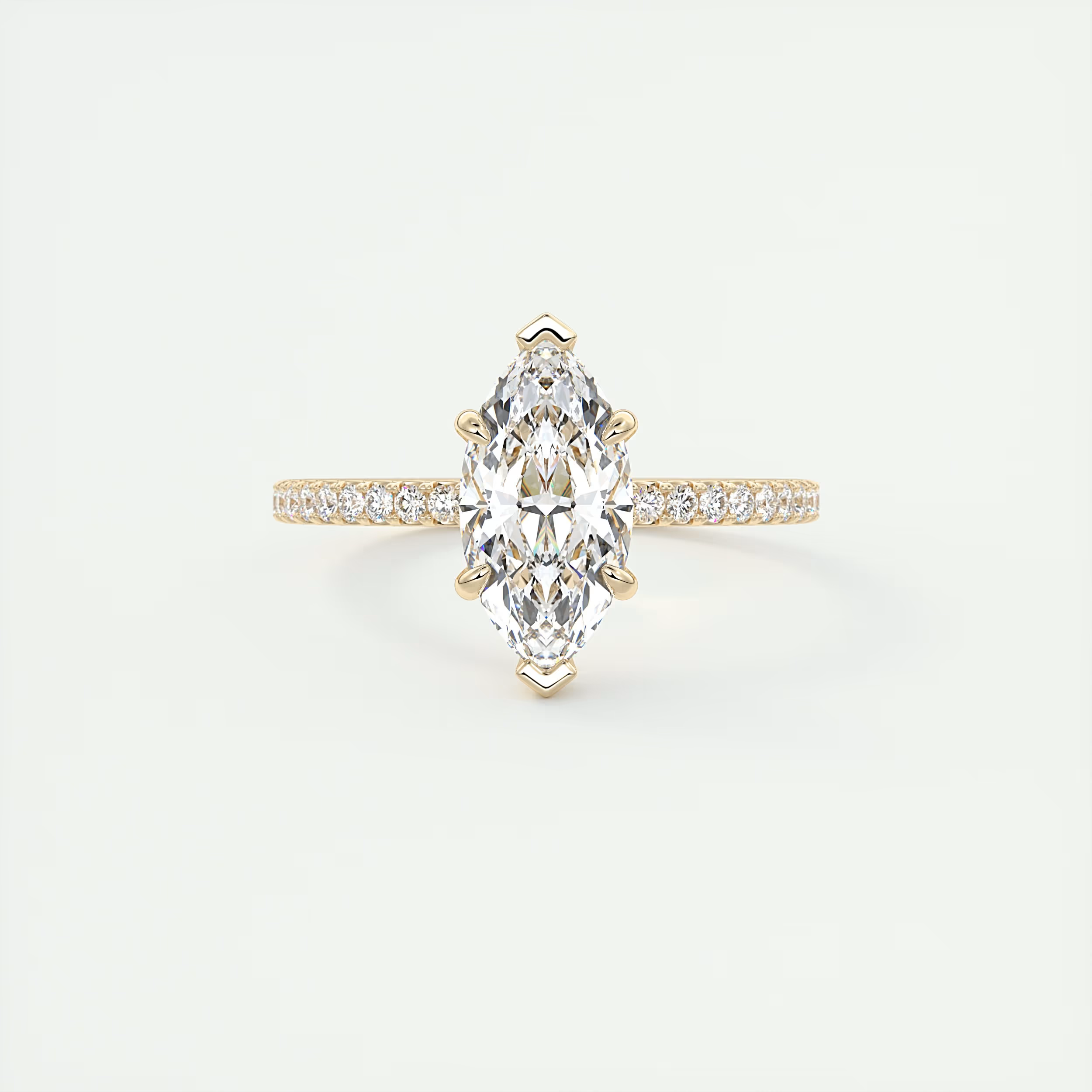 Deluxe 2 Carat Marquise Deluxe Hidden Halo Pavé Setting