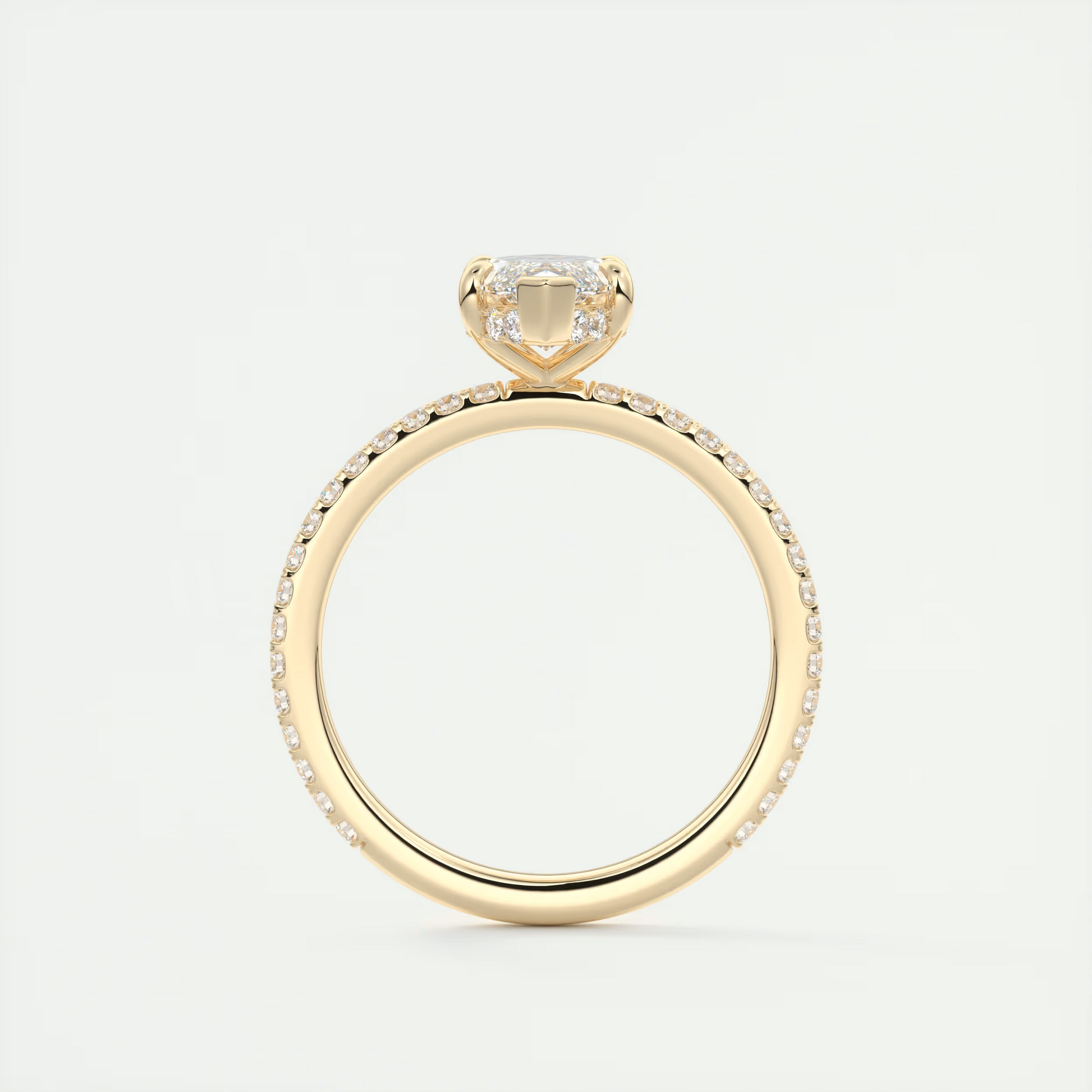 Deluxe 2 Carat Marquise Deluxe Hidden Halo Pavé Setting
