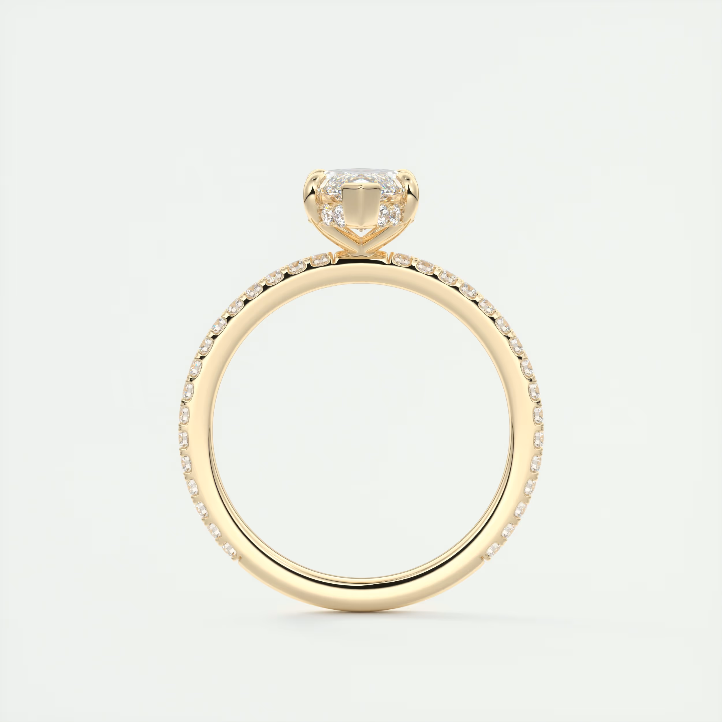 Deluxe 2 Carat Marquise Deluxe Hidden Halo Pavé Setting