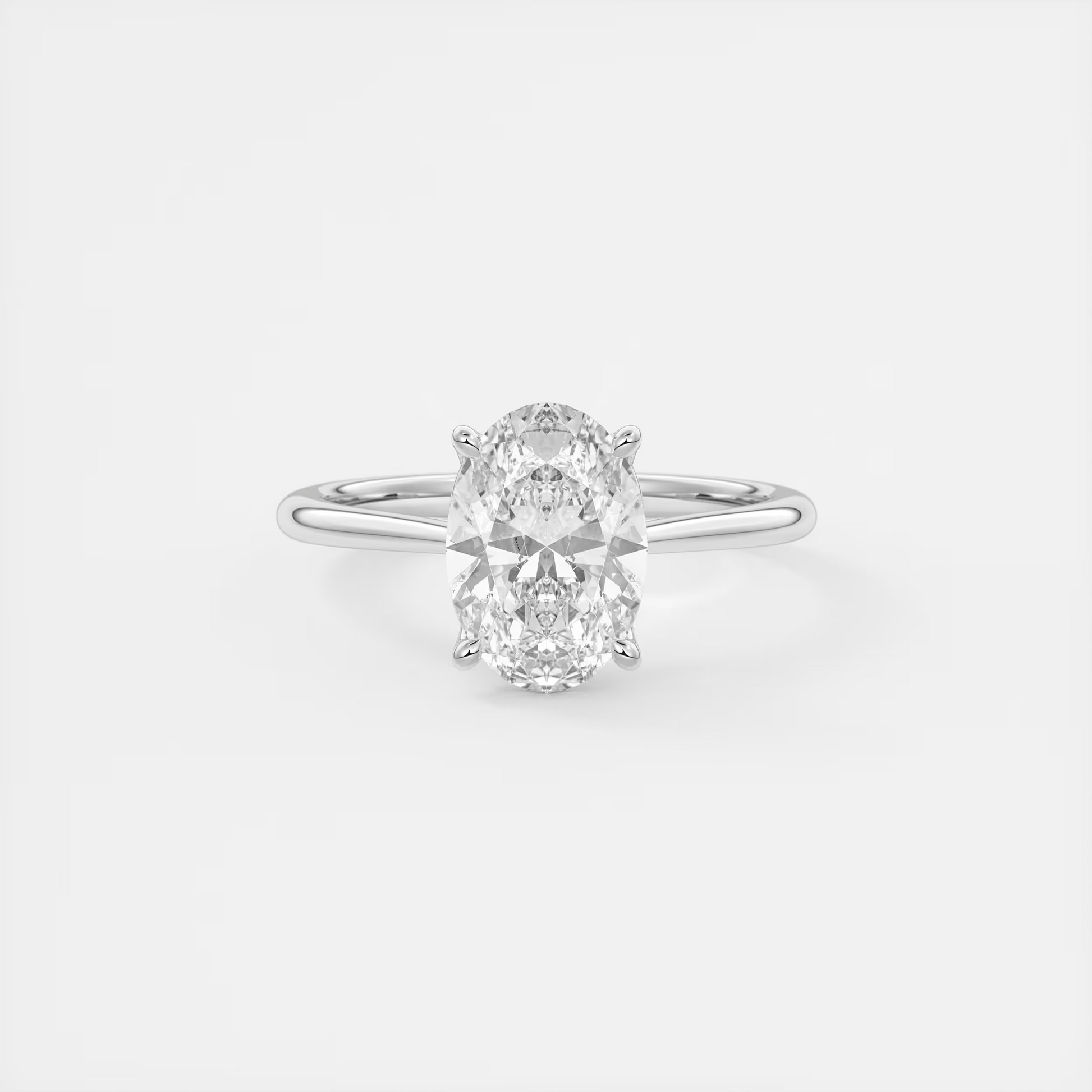 2 Carat Gold Cathedral Solitaire with Platinum Prongs