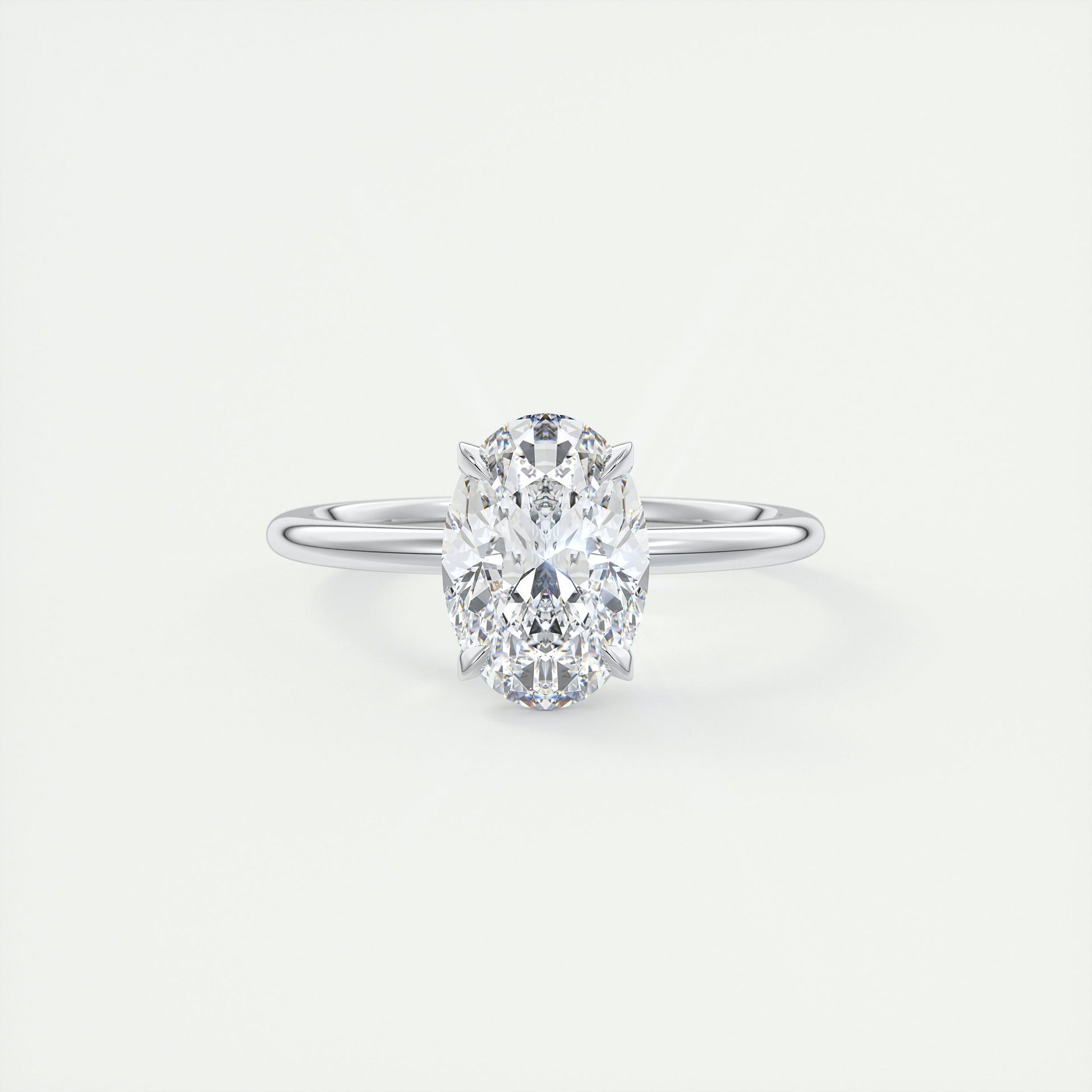 2 Carat Oval The Four Prong Solitaire