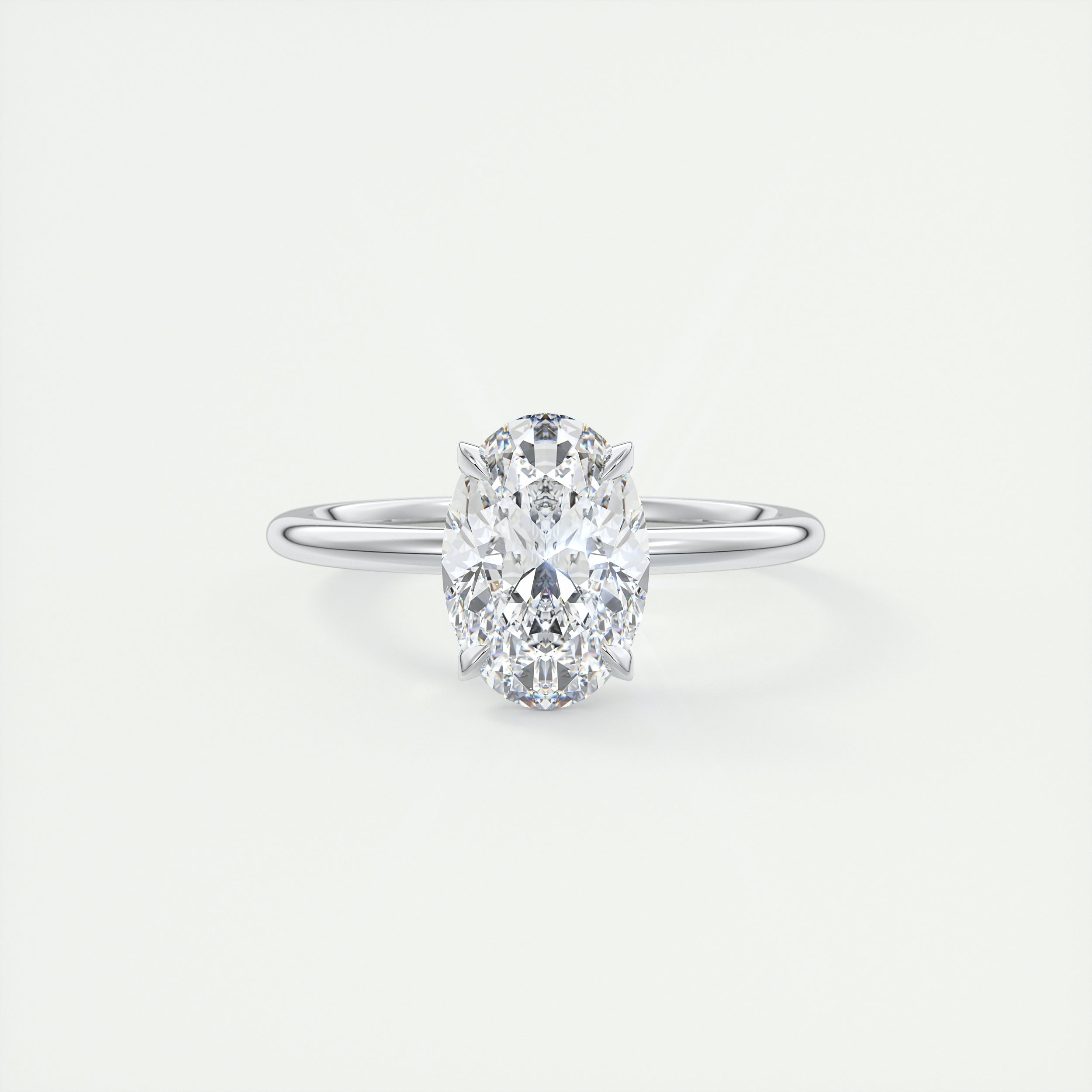 2 Carat Oval The Four Prong Solitaire