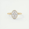 2 Carat Flush Stacking Oval Bezel Solitaire 2