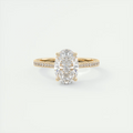 Encircles 2 Carat Oval Hidden Halo Cathedral Setting