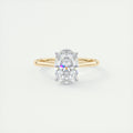 2 Carat Gold Cathedral Solitaire with Platinum Prongs