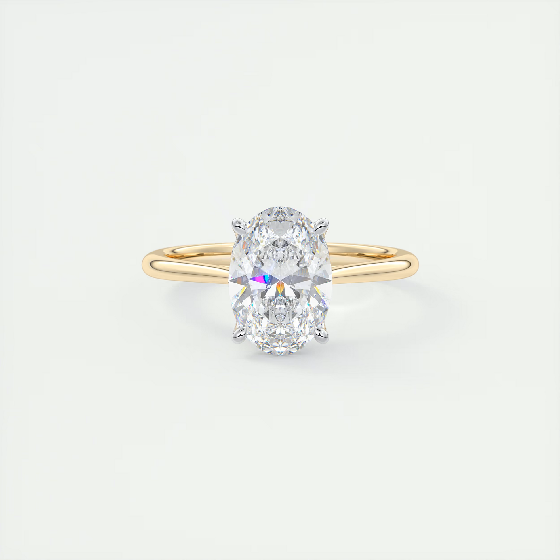 2 Carat Oval The Four Prong Solitaire