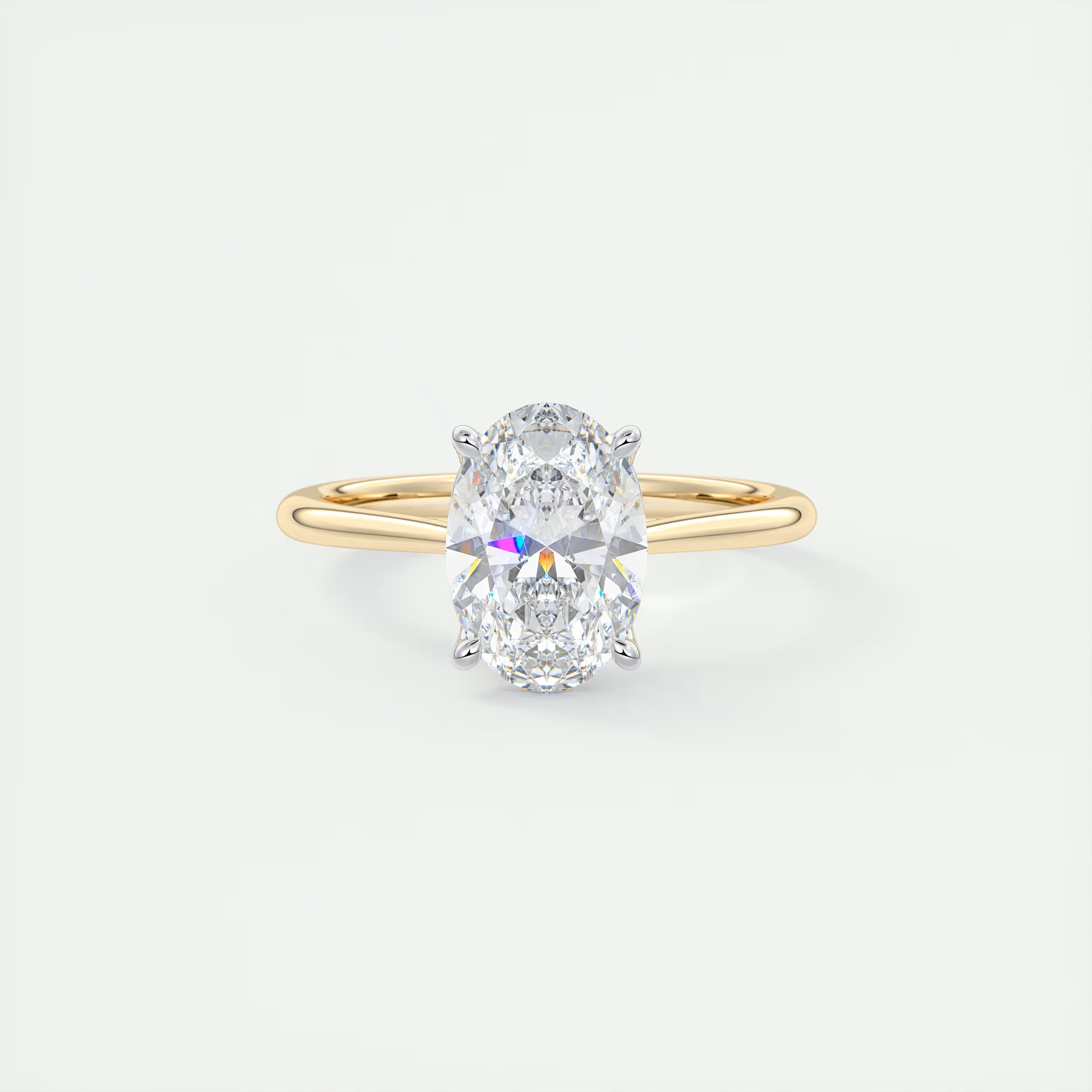 2 Carat Oval The Four Prong Solitaire