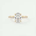2 Carat Low Profile Oval Pavé Solitaire