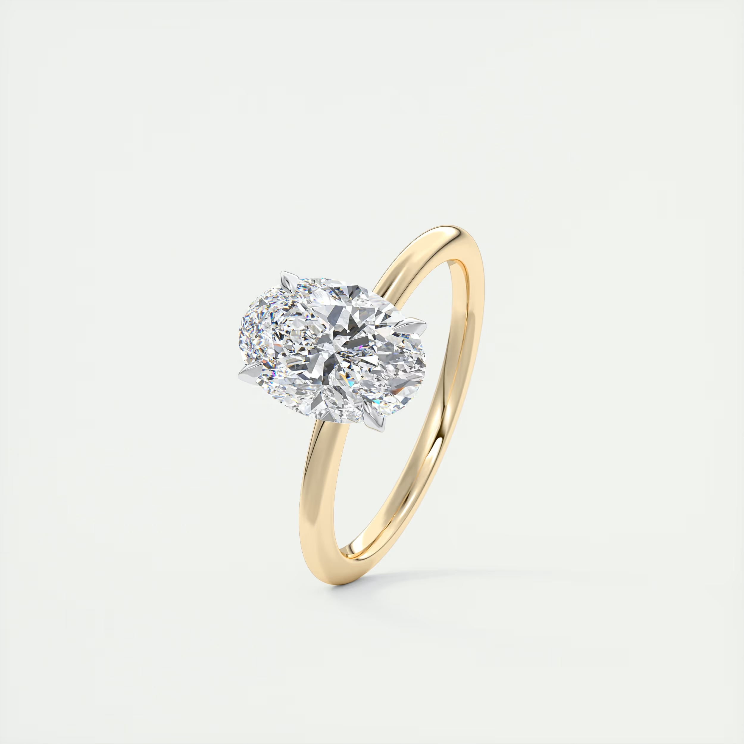 2 Carat Oval The Four Prong Solitaire