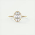 2 Carat Flush Stacking Oval Bezel Solitaire