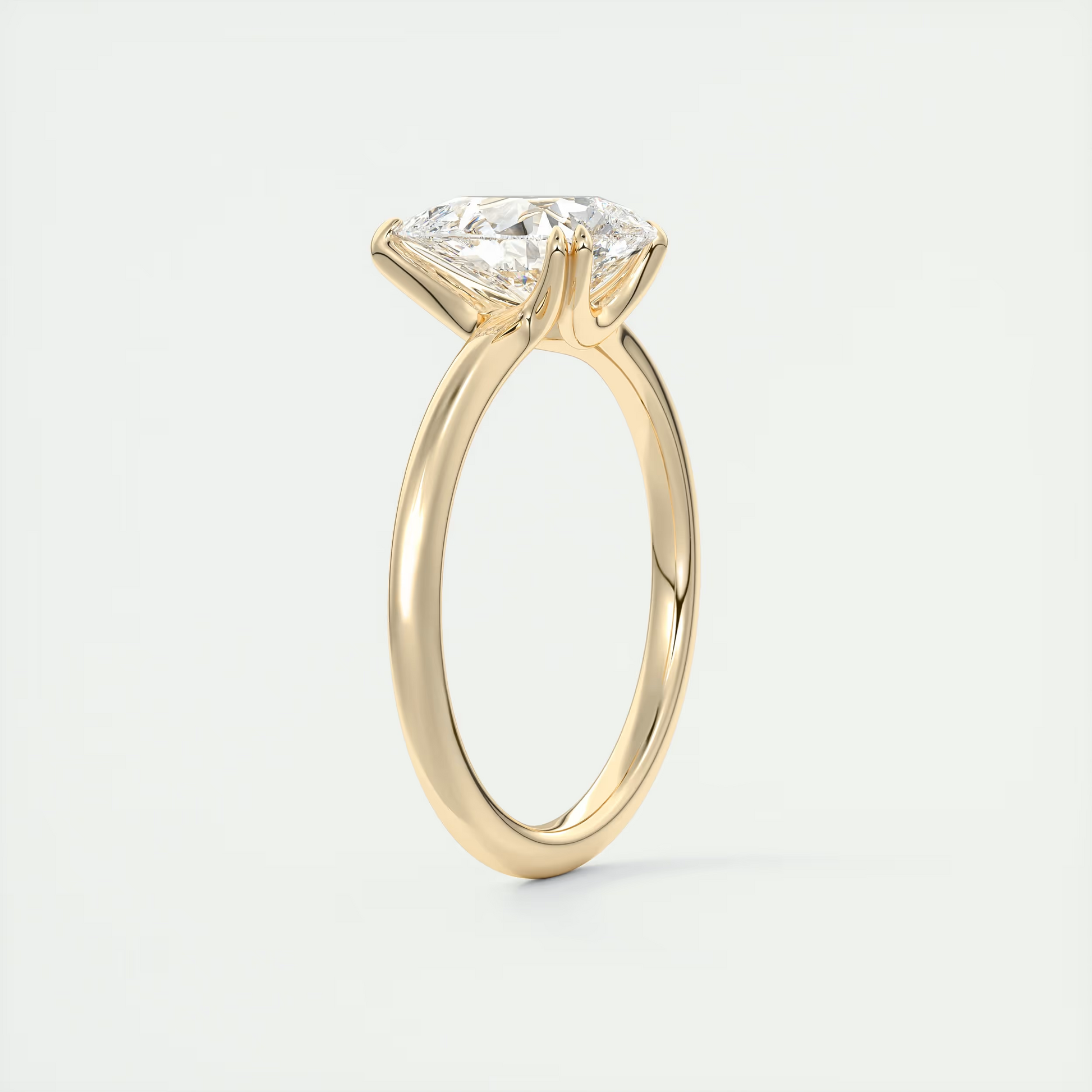 2 Carat Low Profile Pear Solitaire 2