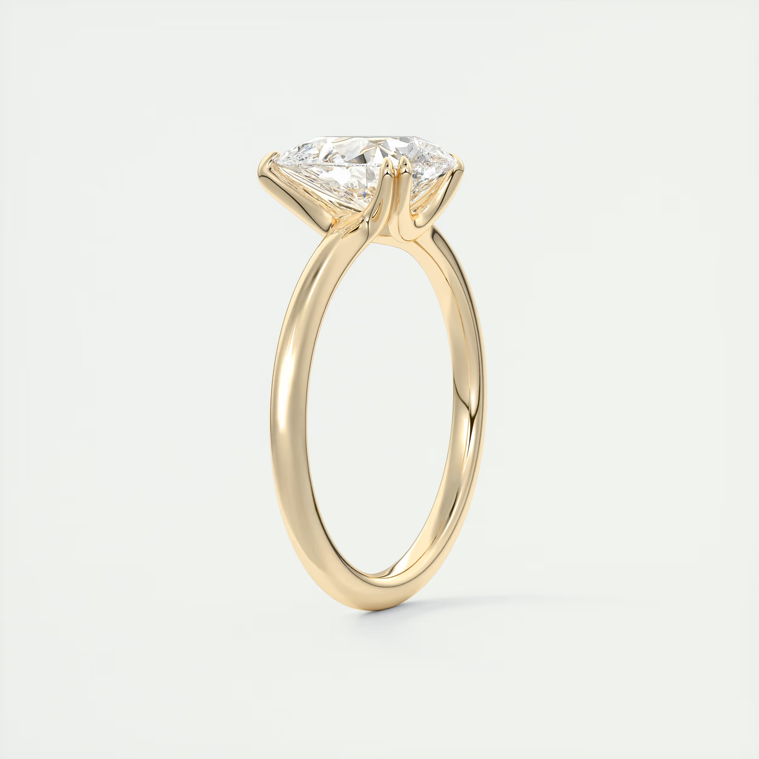 2 Carat Low Profile Pear Solitaire 2