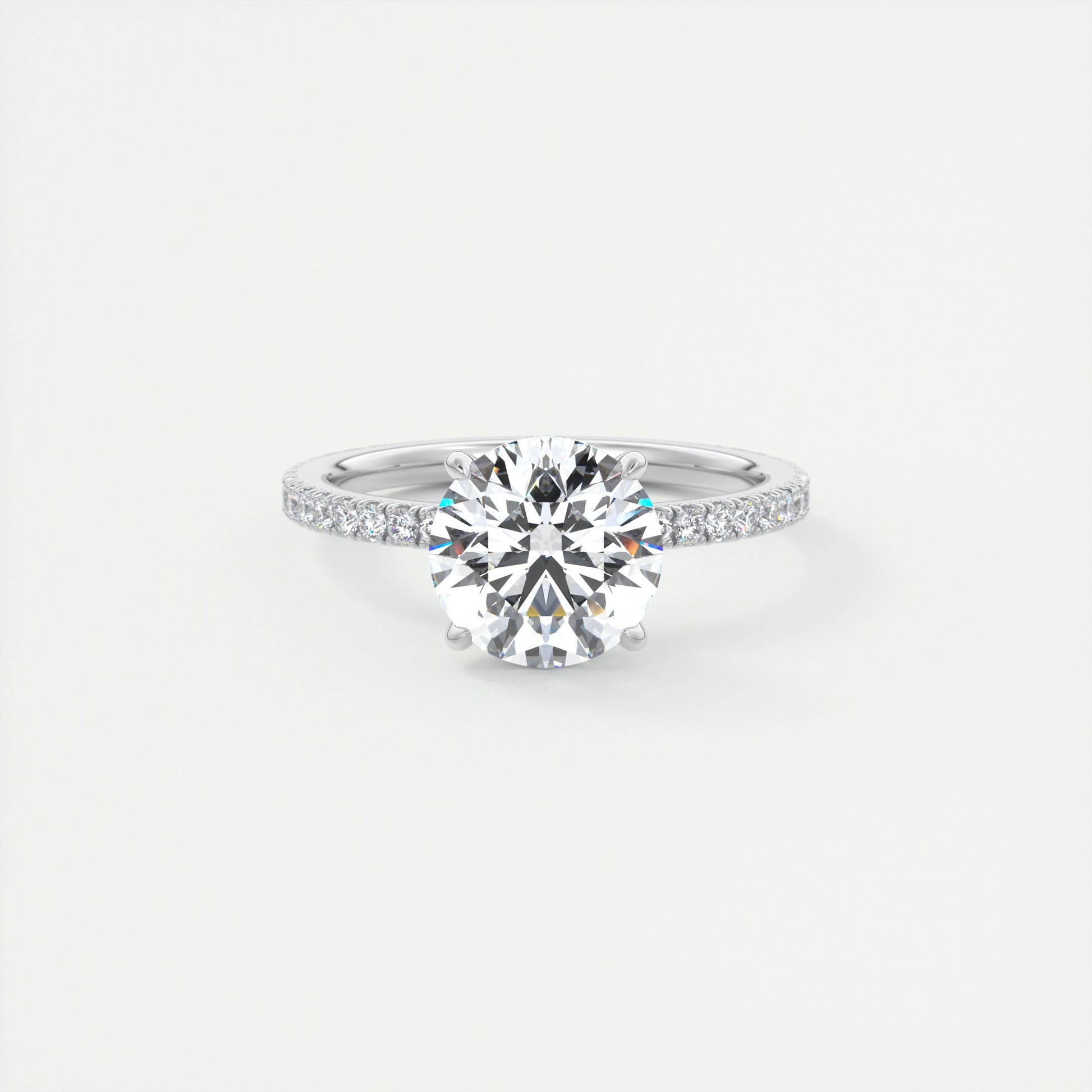 Beneath 2 Carat Round Hidden Halo Pavé Setting