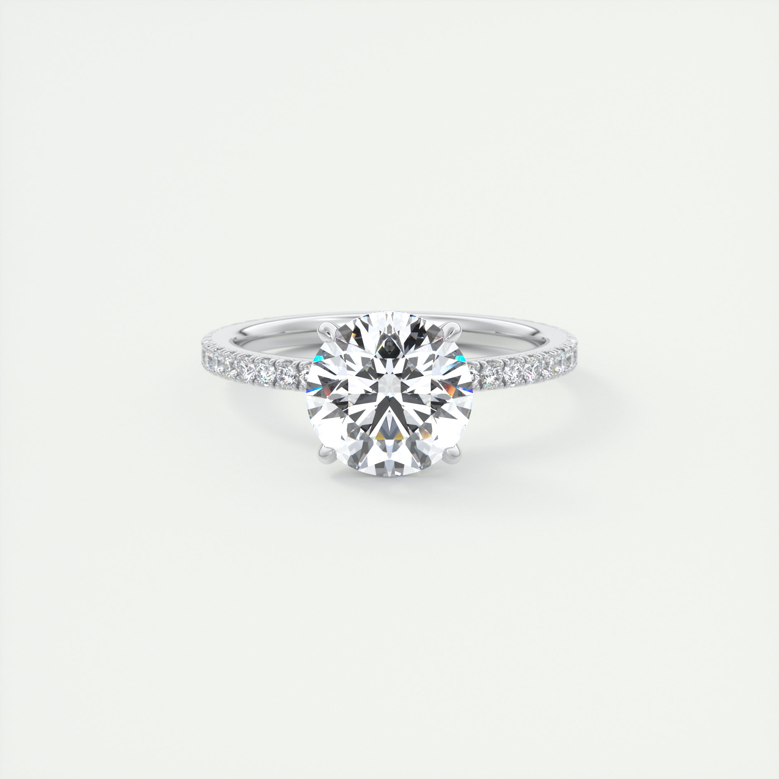 Beneath 2 Carat Round Hidden Halo Pavé Setting