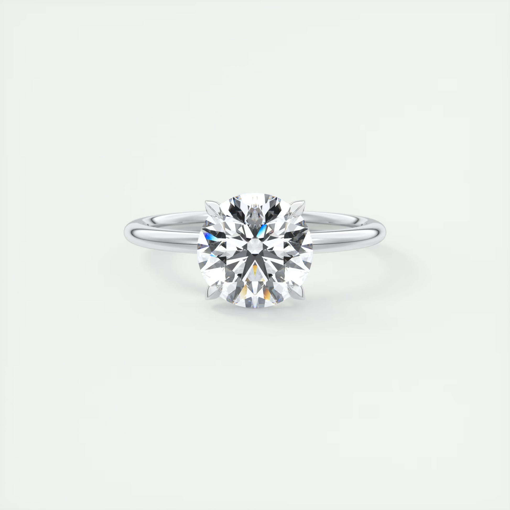 2 Carat Round – The Four Prong Solitaire