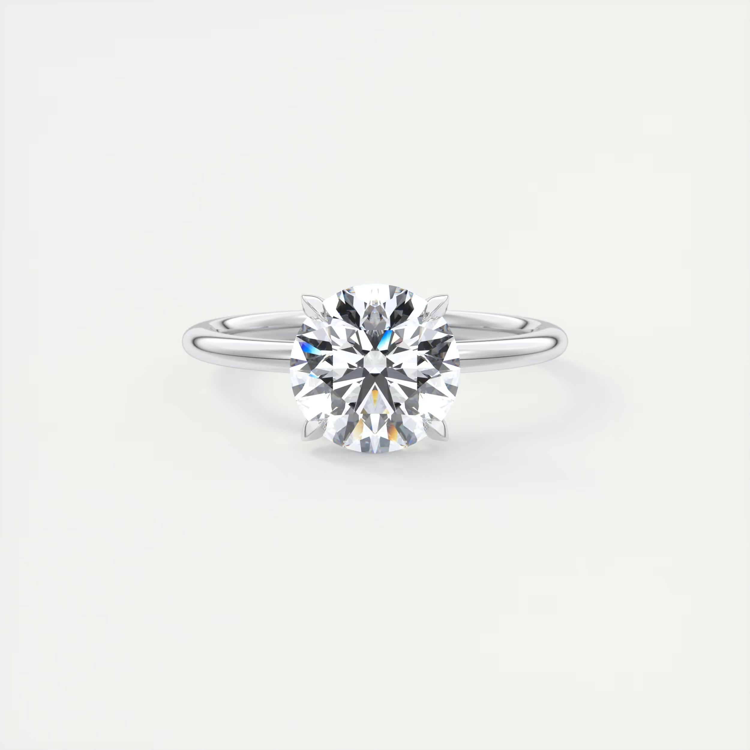 2 Carat Round – The Four Prong Solitaire