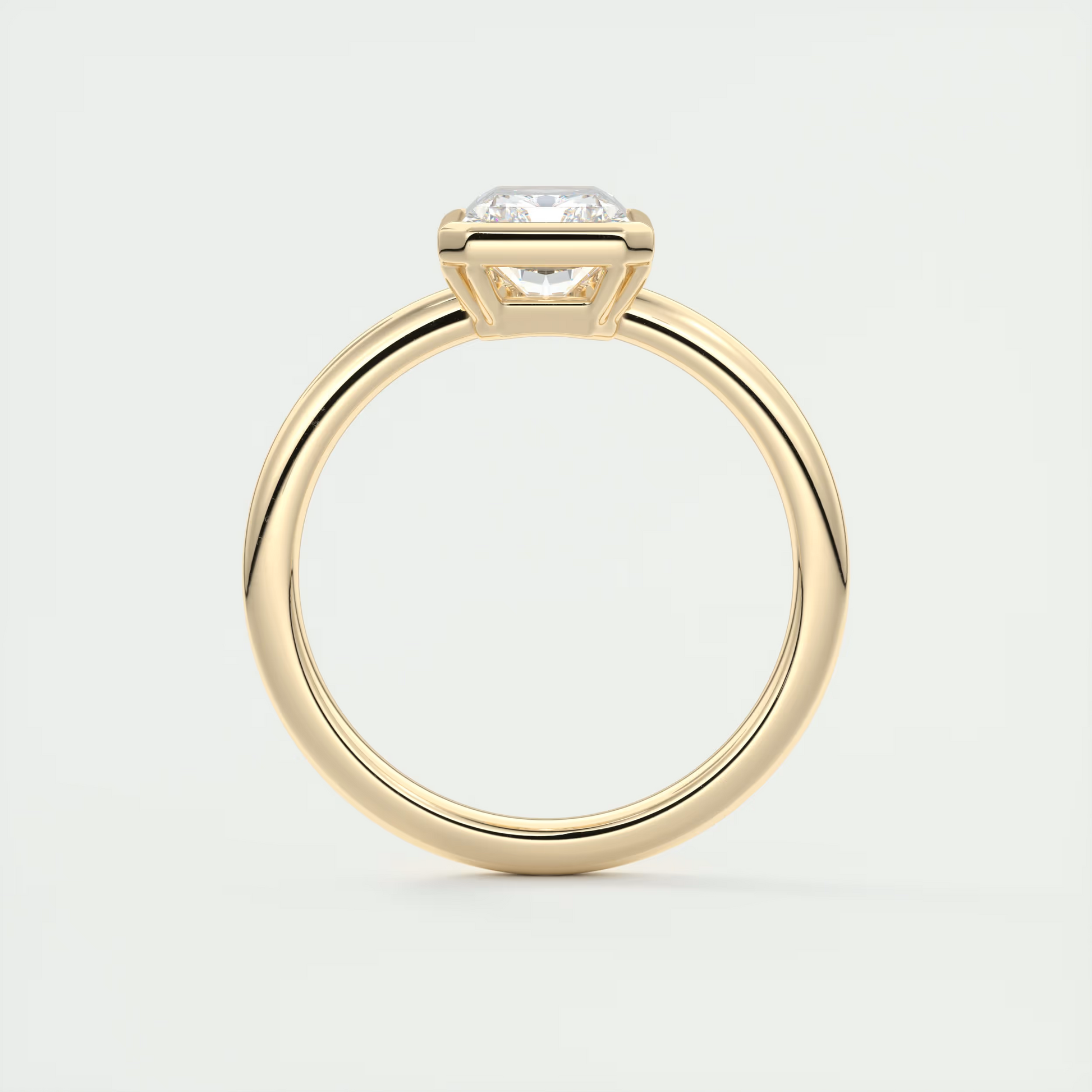 2 Carat Radiant Solitaire Bezel Set