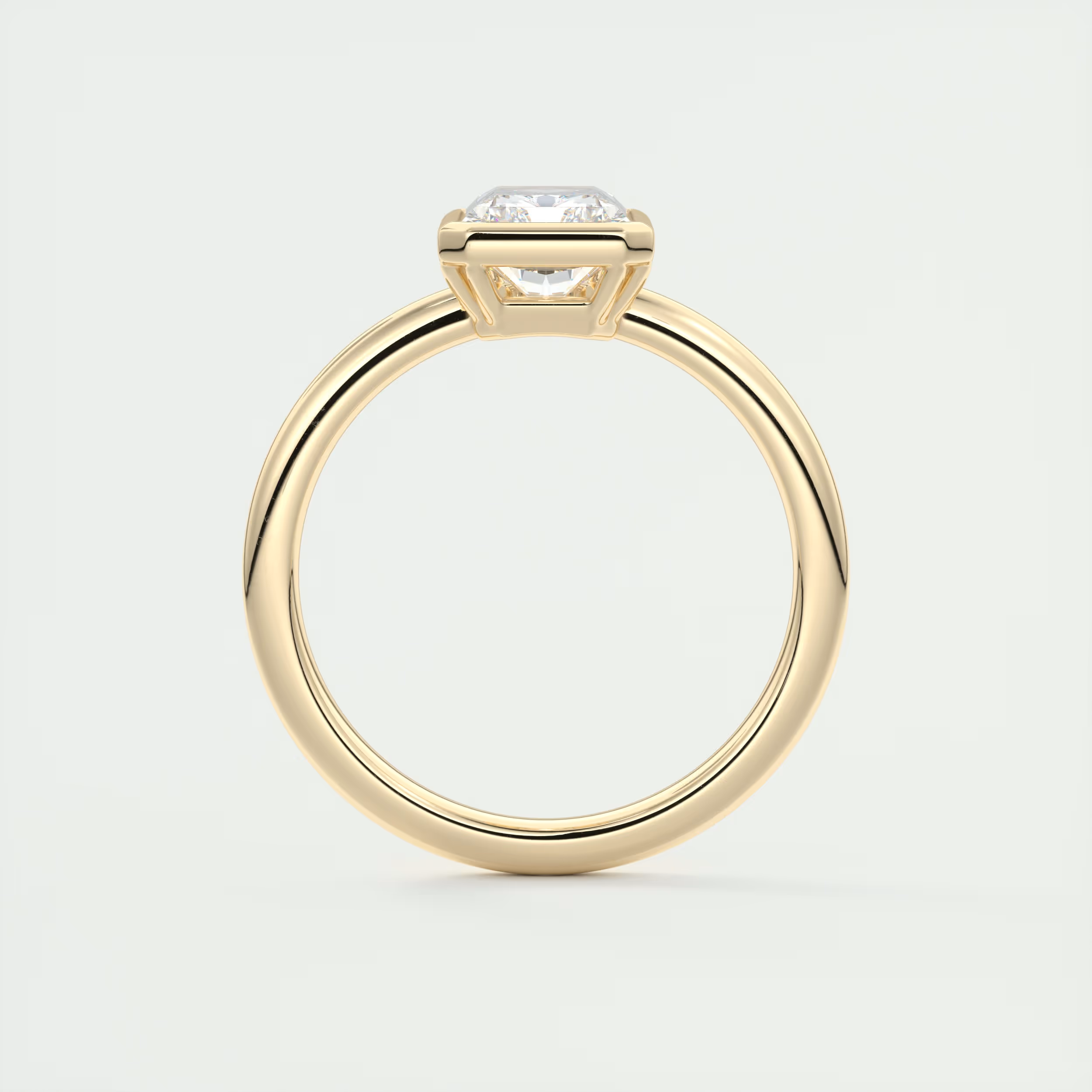 2 Carat Radiant Solitaire Bezel Set