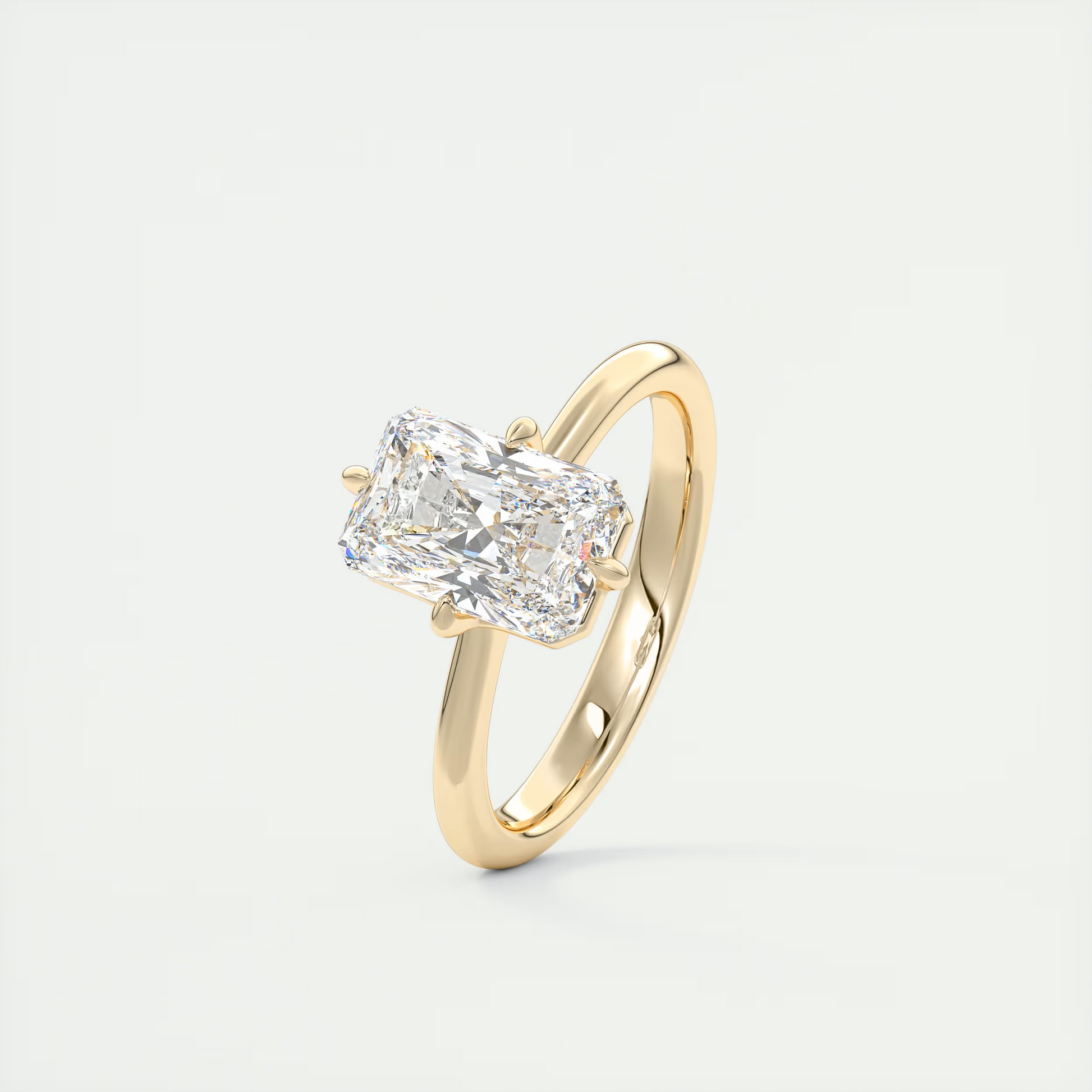 North Star 2 Carat Radiant Solitaire Diamond Ring