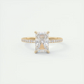 Bold 2 Carat Radiant Hidden Halo Pavé Setting