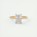 Angle 2 Carat Radiant Hidden Halo Cathedral Setting