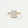 2 Carat Flush Stacking Radiant Bezel Solitaire
