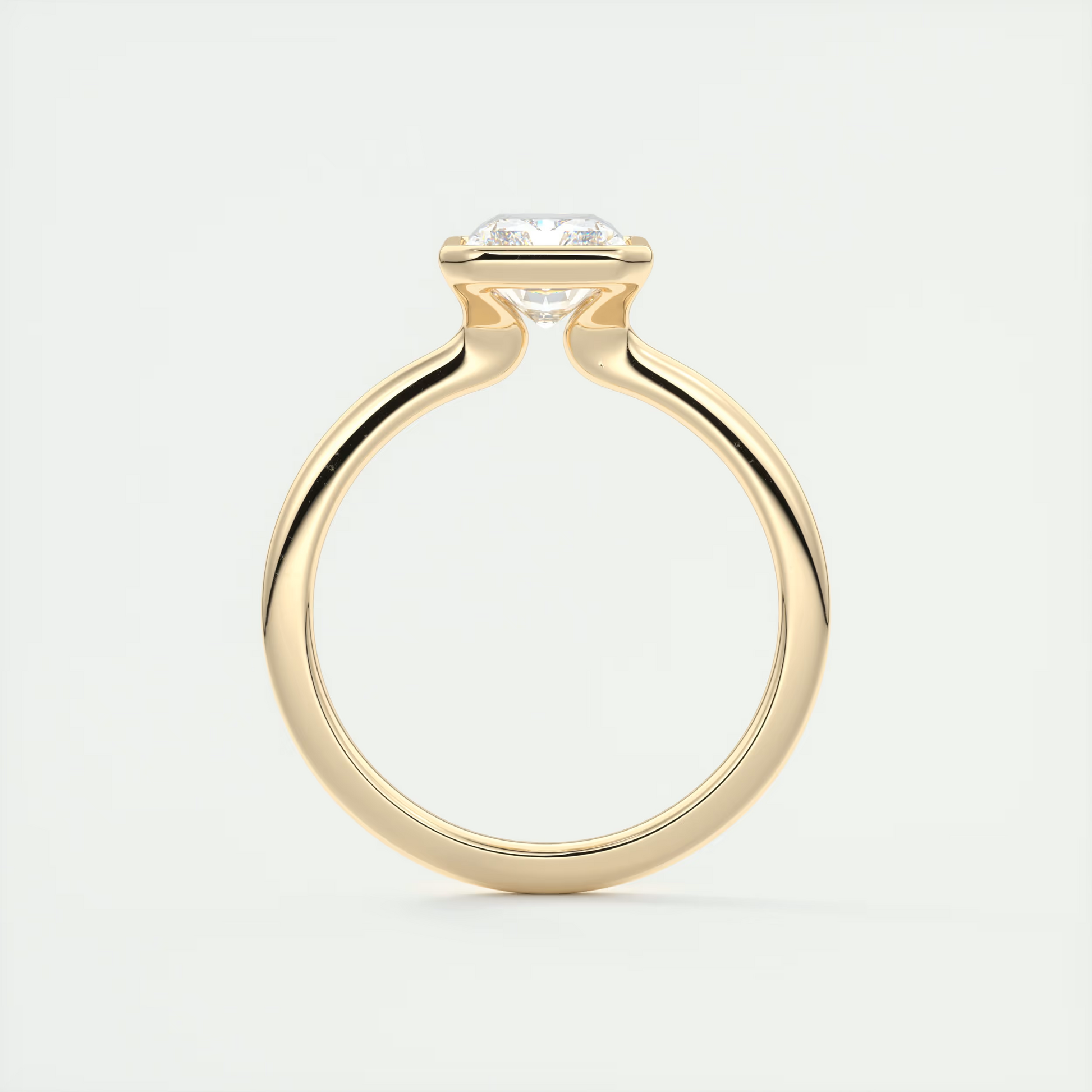 2 Carat Flush Stacking Radiant Bezel Solitaire