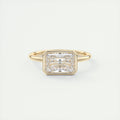 2 ct Radiant East-West Flush Stacking Bezel Solitaire