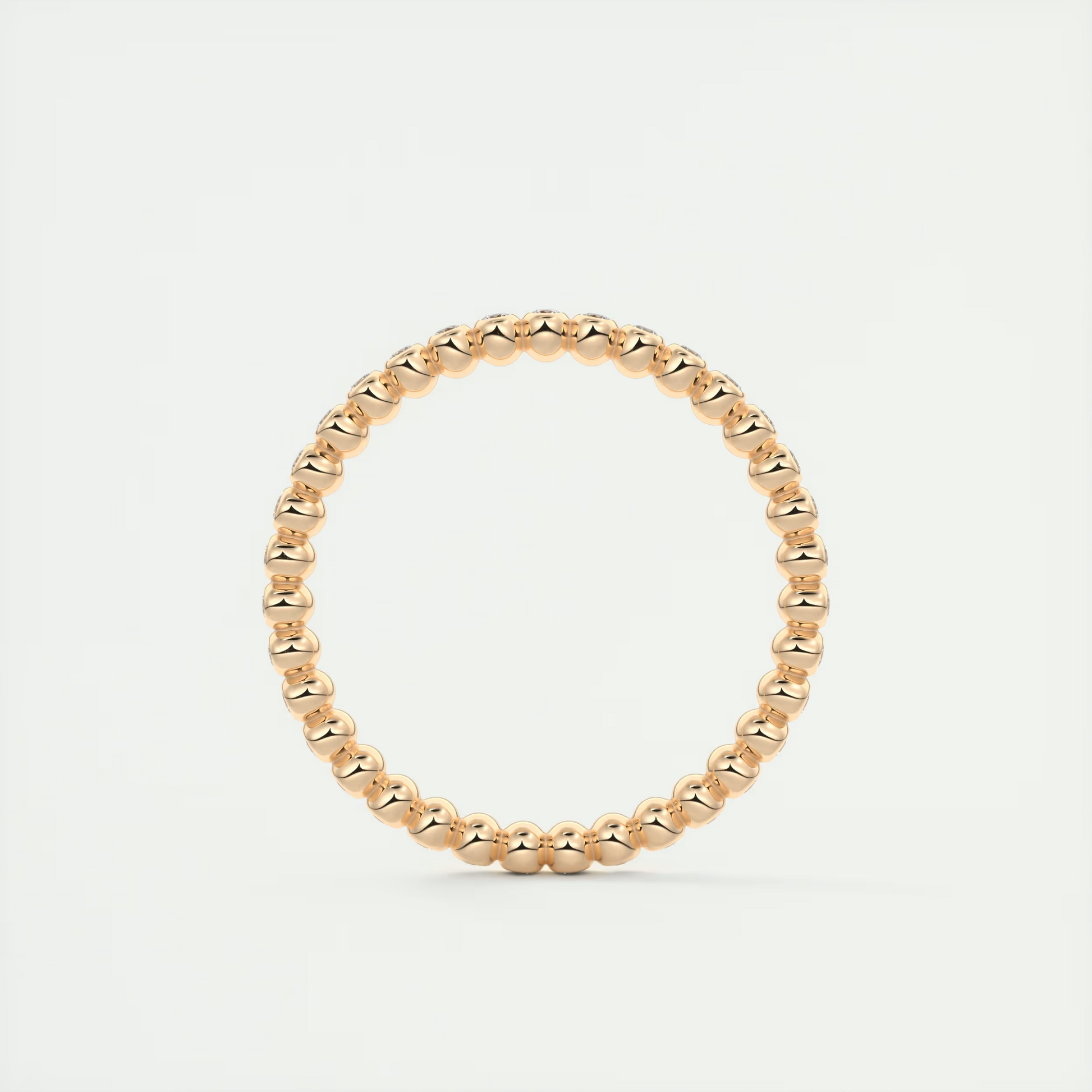 Bezel Set Beaded Eternity Band (0.25 TCW)