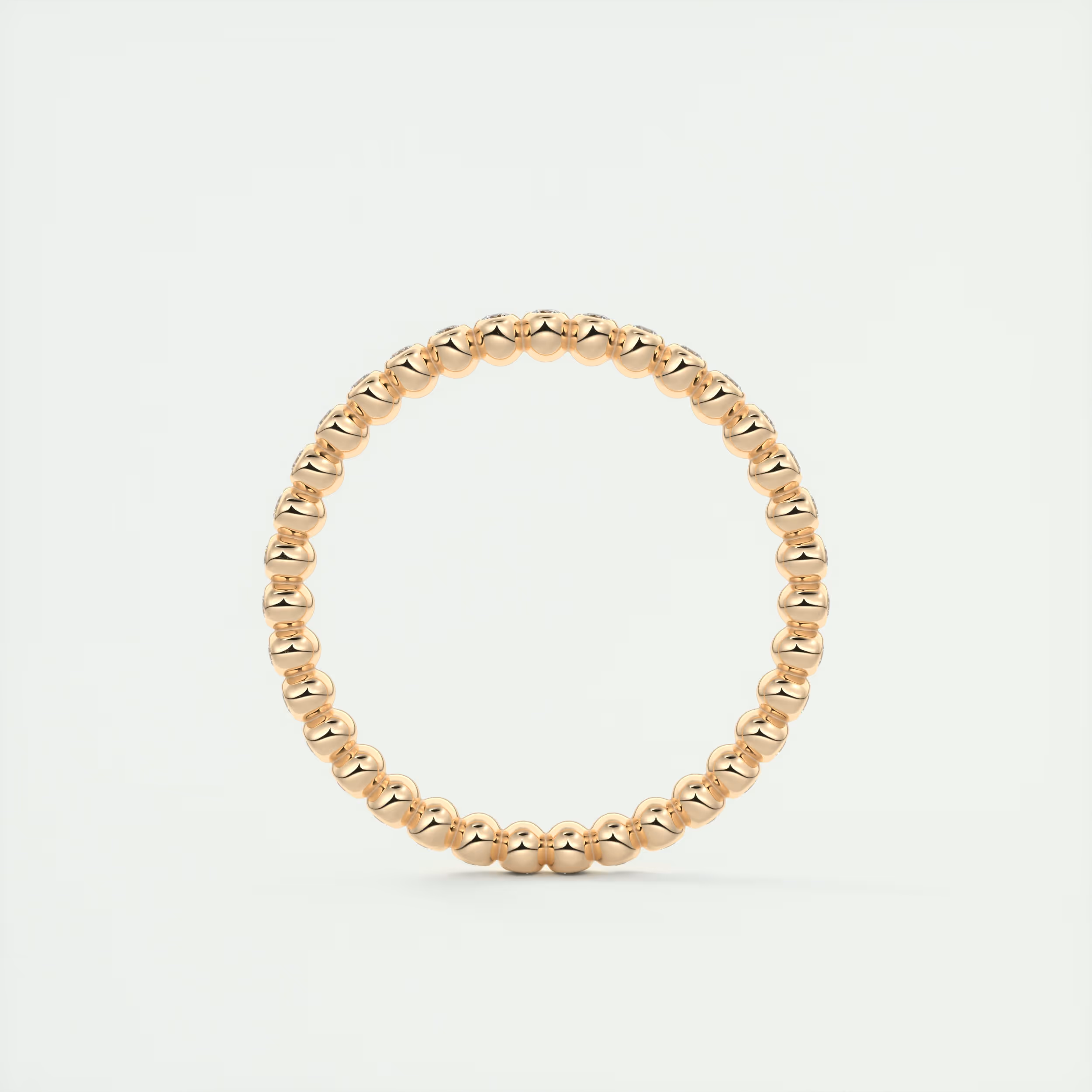 Bezel Set Beaded Eternity Band (0.25 TCW)