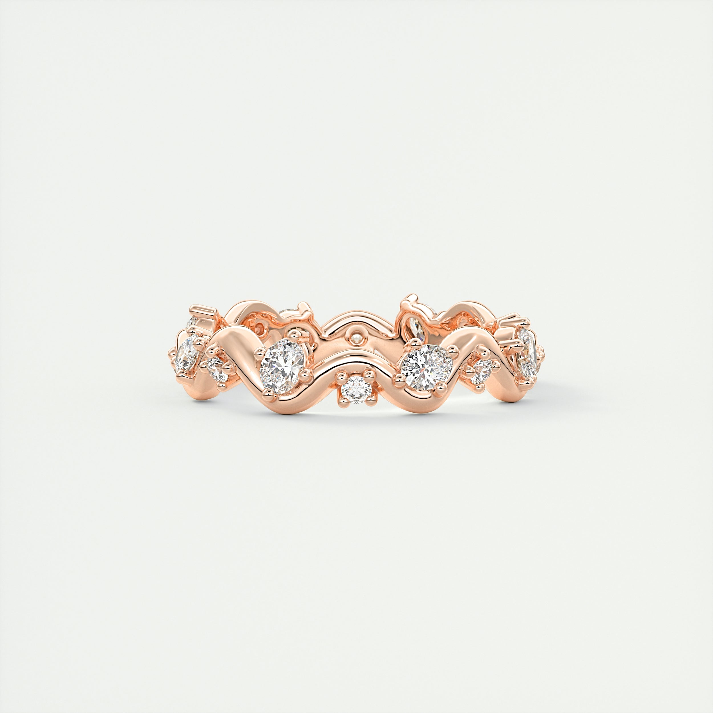 Oval Flutter Diamond Band (0.50 TCW)