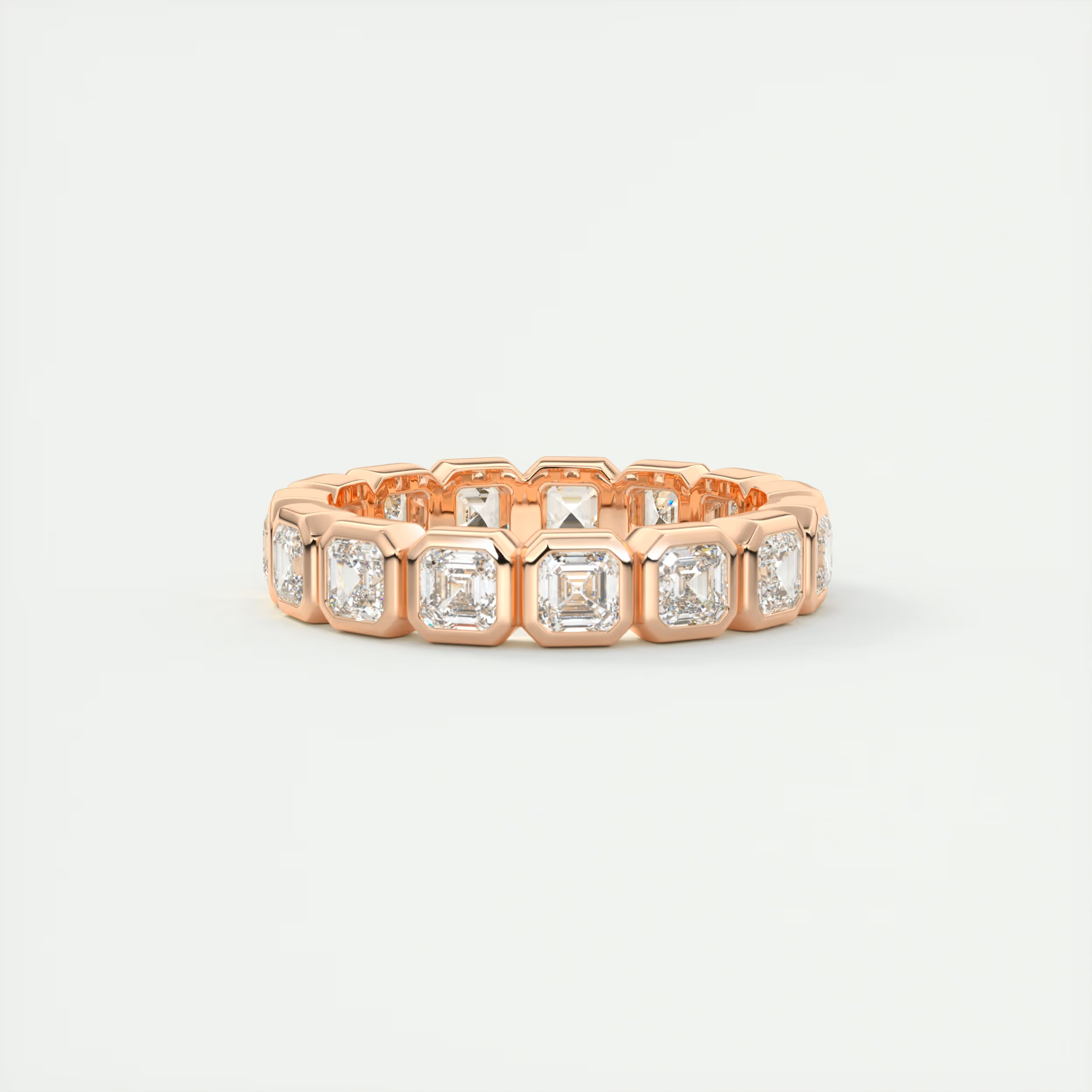 Asscher Bezel Eternity Band (2.25 TCW)