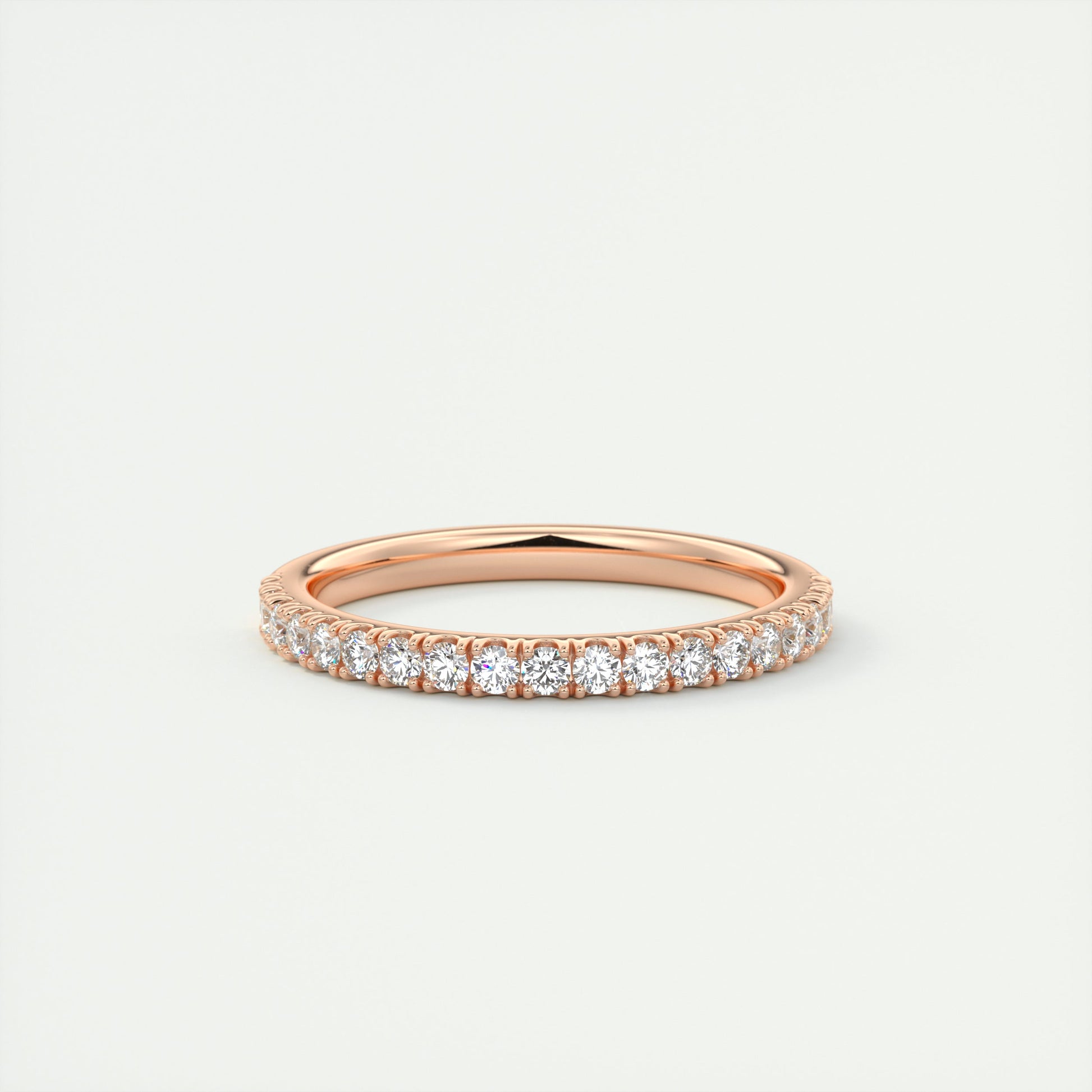 Classic French Half Eternity Band – 1.5mm Rounds (0.35 TCW)