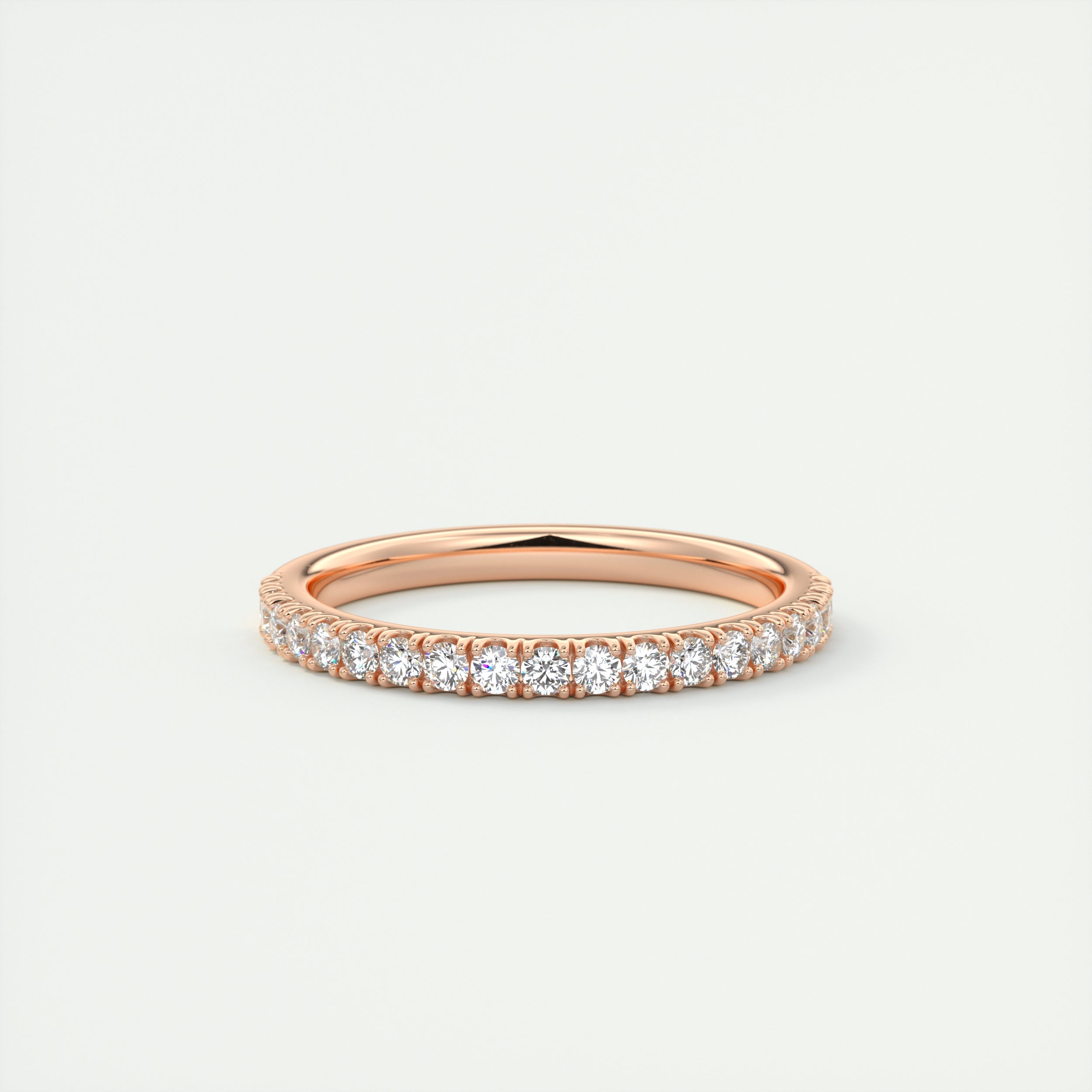 Classic French Half Eternity Band – 1.5mm Rounds (0.35 TCW)